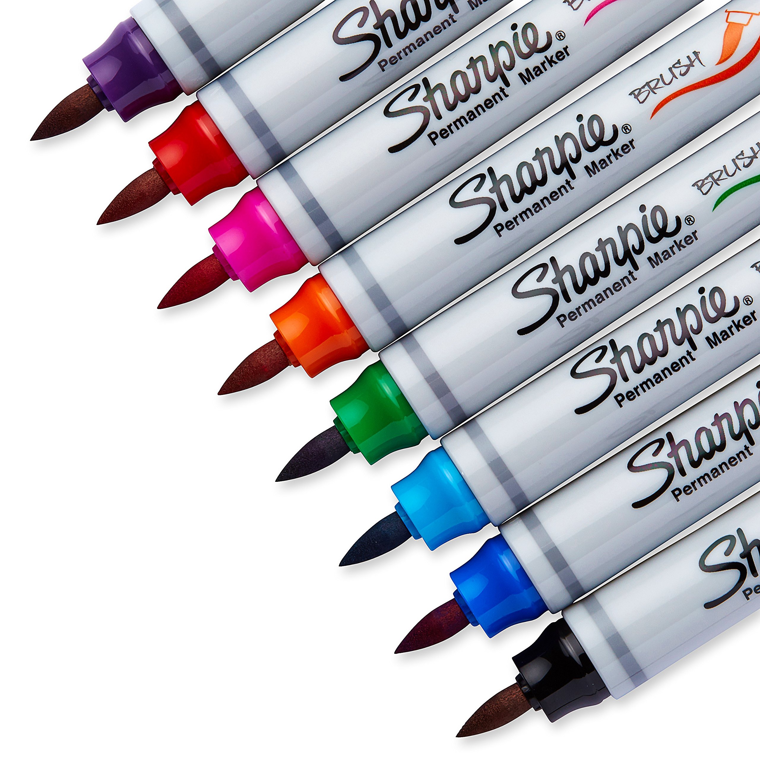 Foto 4 pulgar | Rotuladores Permanentes Sharpie Con Punta De Pincel, 8 Rotuladores De Colores - Venta Internacional.