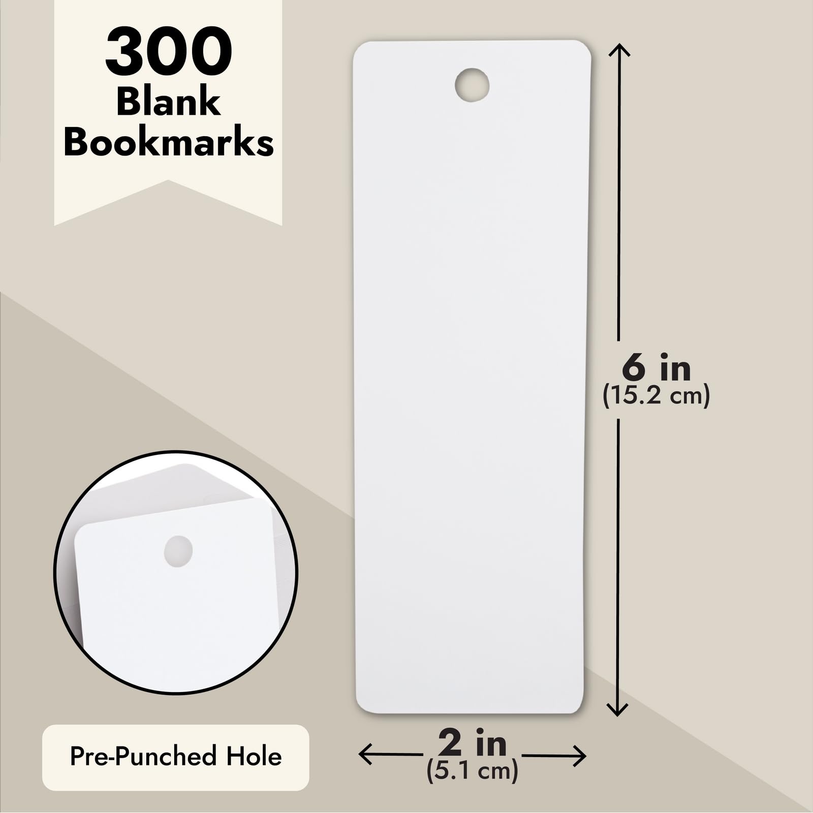 Foto 6 | Marcadores En Blanco Sustainable Greetings, Paquete De 300 Unidades, 6 X 2 Cm, Color Blanco - Venta Internacional.