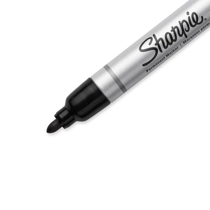 Foto 3 | Rotuladores Permanentes Sharpie Metal Barrel Con Punta Redonda 12, Color Negro - Venta Internacional.