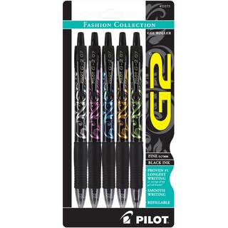 Foto 1 | Bolígrafos De Gel Pilot G2 Premium Con Punta Fina De 0,7 Mm, Color Negro, 5 Unidades - Venta Internacional.
