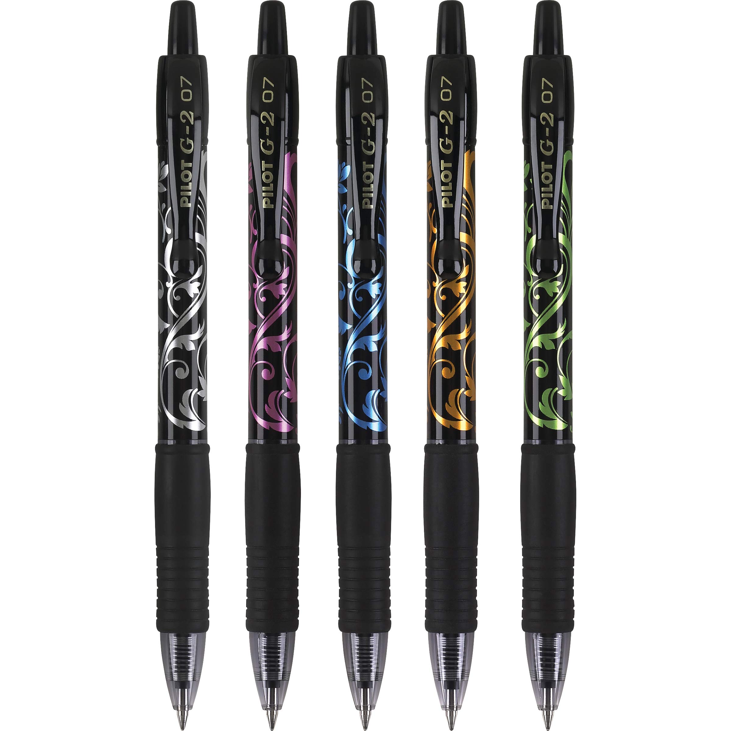 Foto 5 pulgar | Bolígrafos De Gel Pilot G2 Premium Con Punta Fina De 0,7 Mm, Color Negro, 5 Unidades - Venta Internacional.