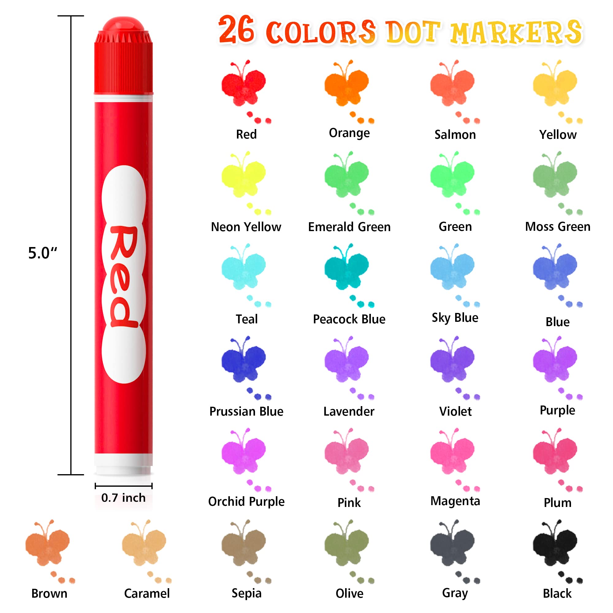 Foto 3 pulgar | Marcadores De Puntos Shuttle Art, 26 Colores, Lavables Para Niños A Partir De 3 Años - Venta Internacional.