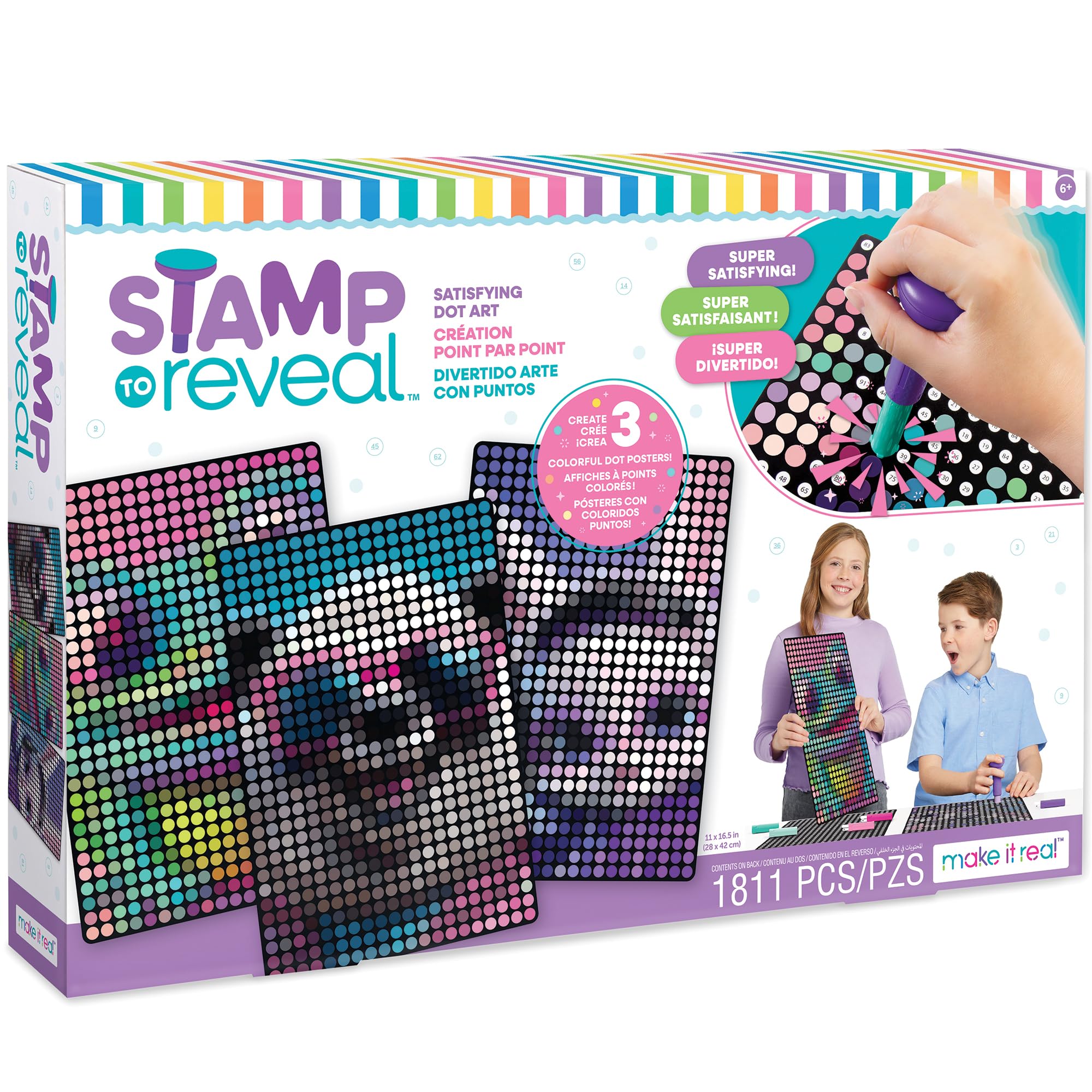 Foto 1 | Kit De Manualidades Con Forma De Sello Make It Real Para Revelar Pósteres Con Puntos Hechos A Mano - Venta Internacion
