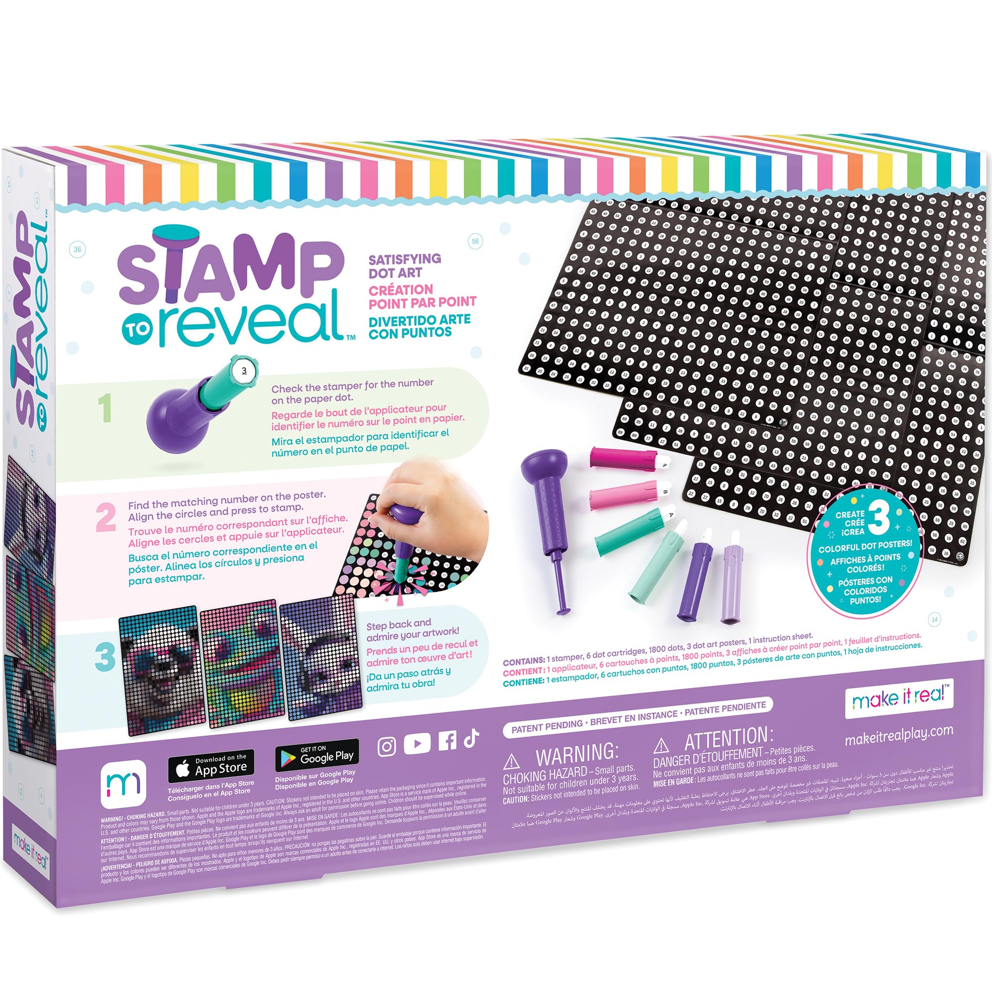 Foto 3 pulgar | Kit De Manualidades Con Forma De Sello Make It Real Para Revelar Pósteres Con Puntos Hechos A Mano - Venta Internacion