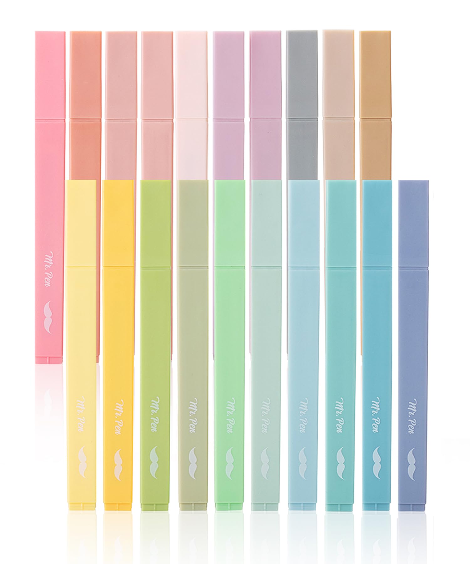 Foto 1 | Iluminadores Estéticos Mr. Pen Con Punta Cincelada, Colores Pastel, 20 Unidades - Venta Internacional.