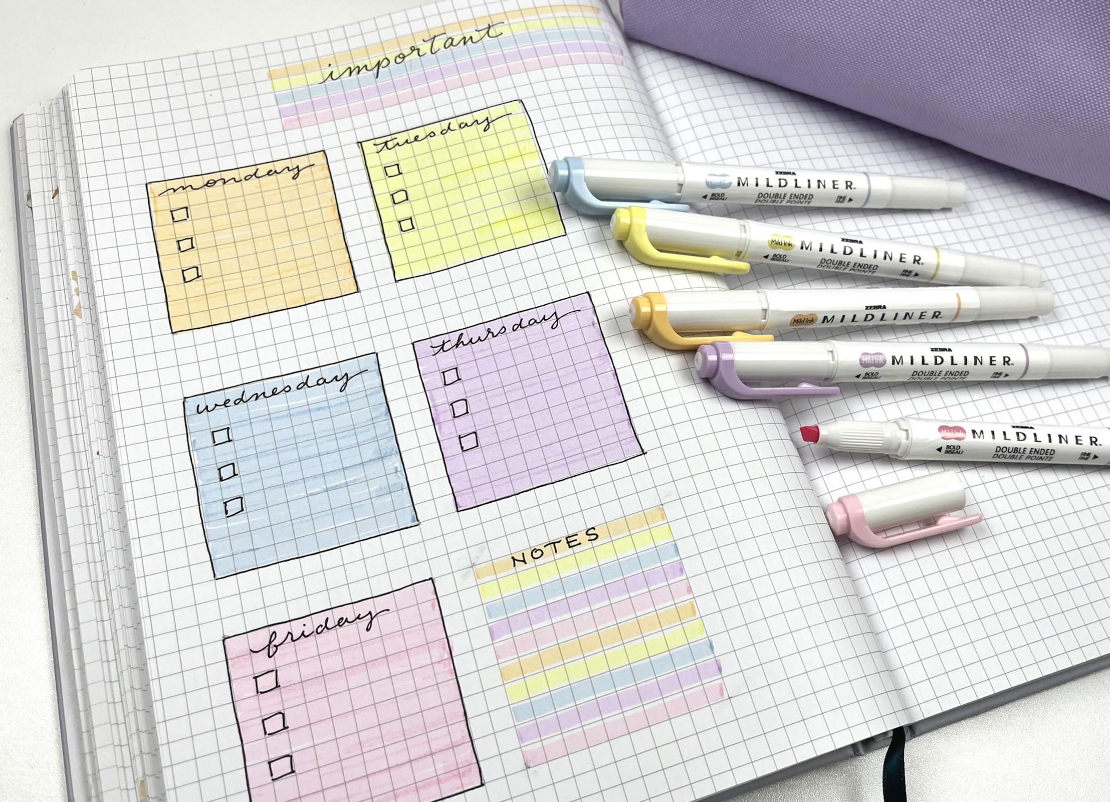 Foto 5 | Set De Iluminadores Zebra Pen Mildliner De Doble Punta, Paquete De 5 - Venta Internacional.