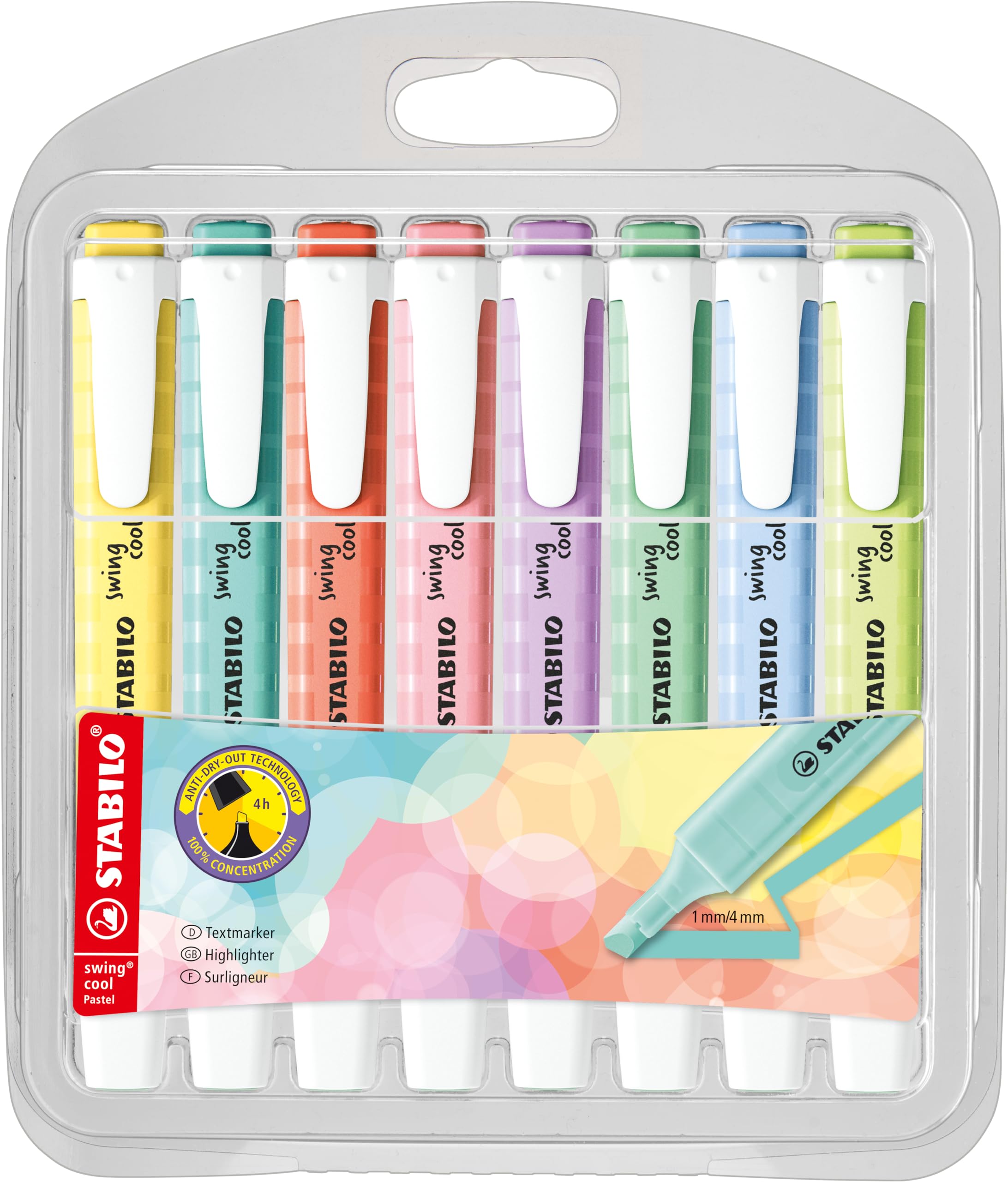 Foto 4 pulgar | Rotulador Stabilo Swing Cool Pastel Wallet 8 Colores Surtidos - Venta Internacional.