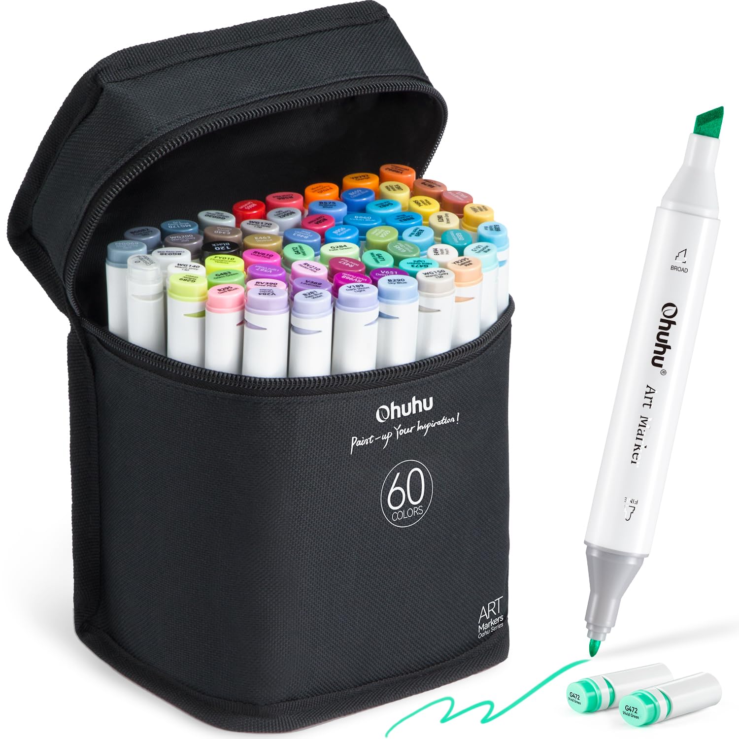 Foto 1 | Marcadores De Alcohol De La Serie Ohuhu Oahu, 60 Colores, Puntas Dobles - Venta Internacional.