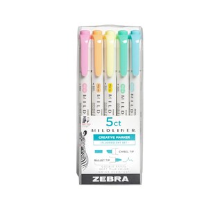 Foto 1 | Rotulador Zebra Pen Mildliner, Paquete De 5 Colores Fluorescentes - Venta Internacional.