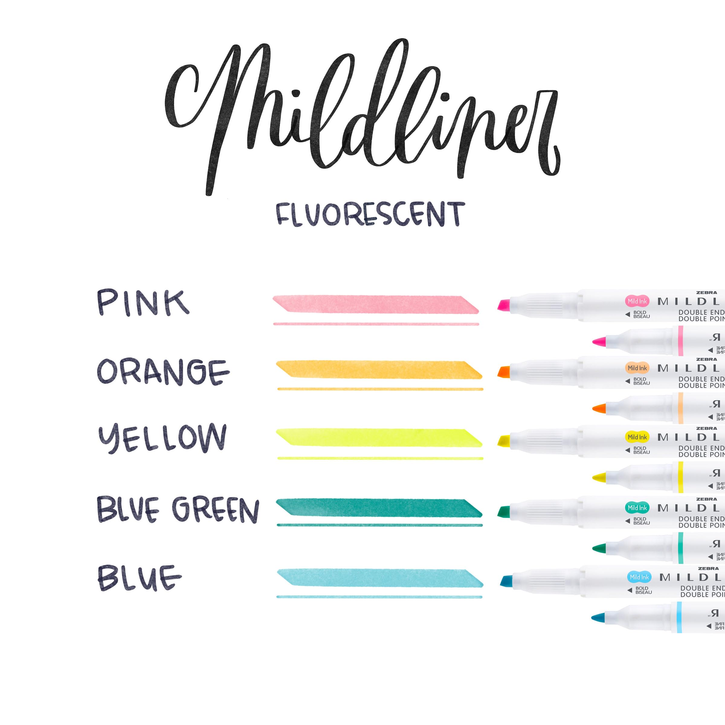 Foto 3 pulgar | Rotulador Zebra Pen Mildliner, Paquete De 5 Colores Fluorescentes - Venta Internacional.