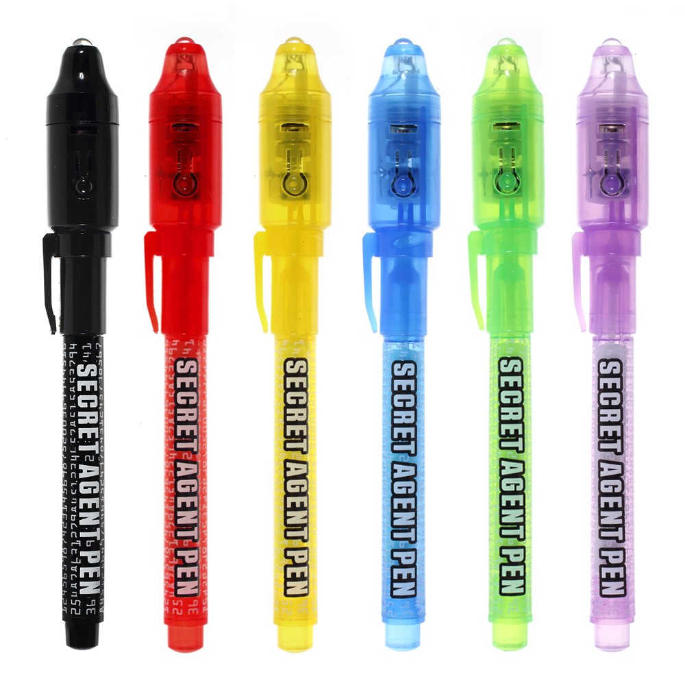 Foto 1 | Bolígrafo De Tinta Invisible Maleden Upgrade Spy Con Luz Uv (6 Unidades) - Venta Internacional.