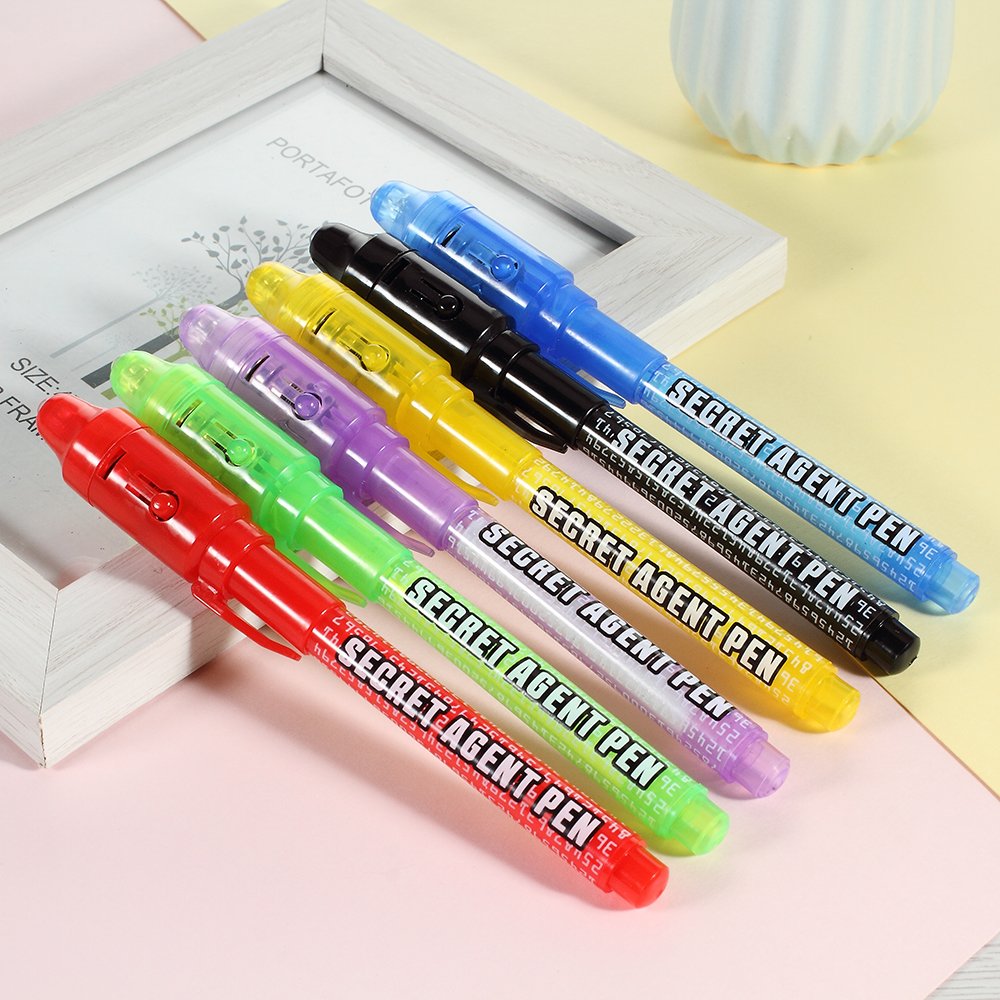 Foto 2 | Bolígrafo De Tinta Invisible Maleden Upgrade Spy Con Luz Uv (6 Unidades) - Venta Internacional.