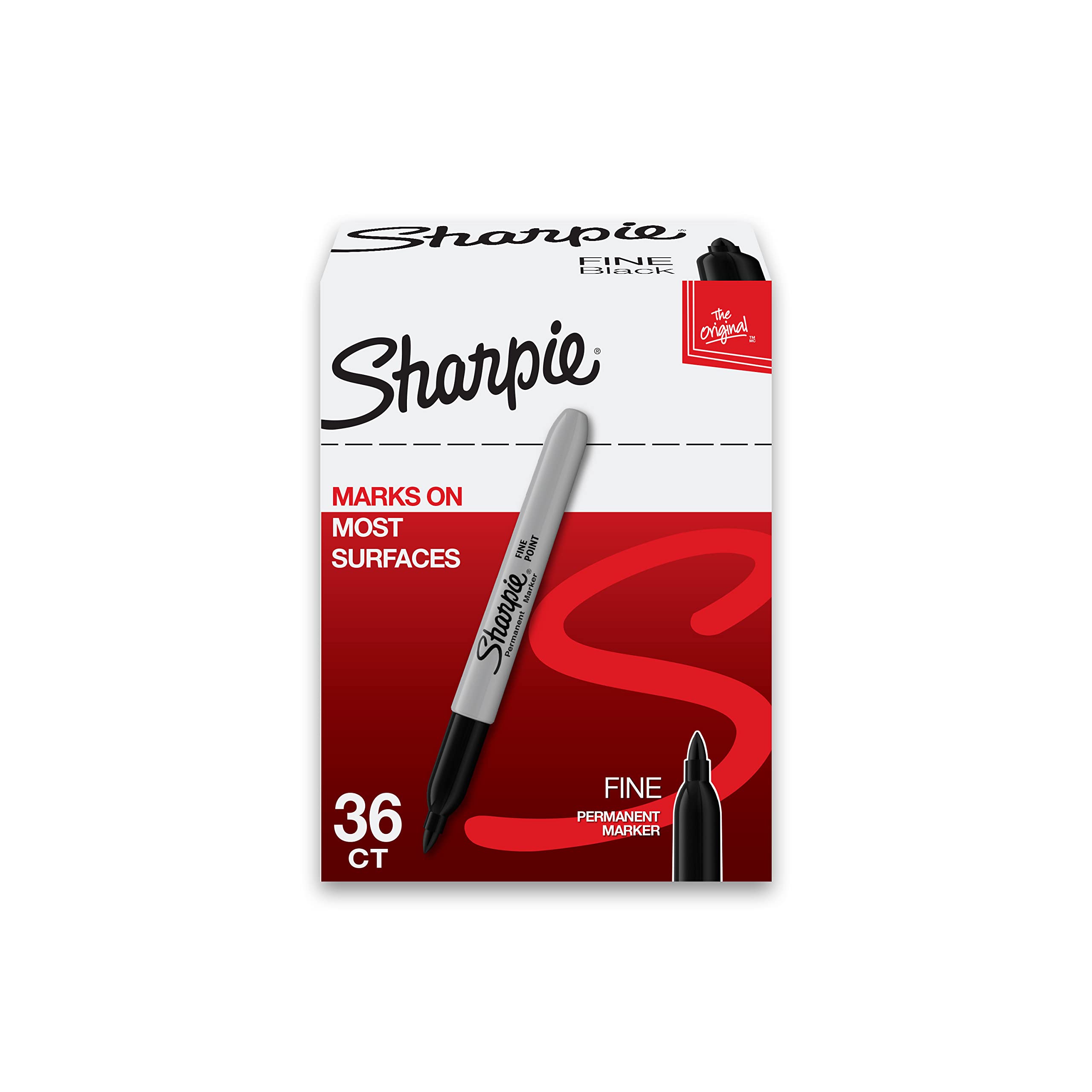 Foto 1 | Rotuladores Permanentes Sharpie Fine Point Negros, 36 Unidades - Venta Internacional.