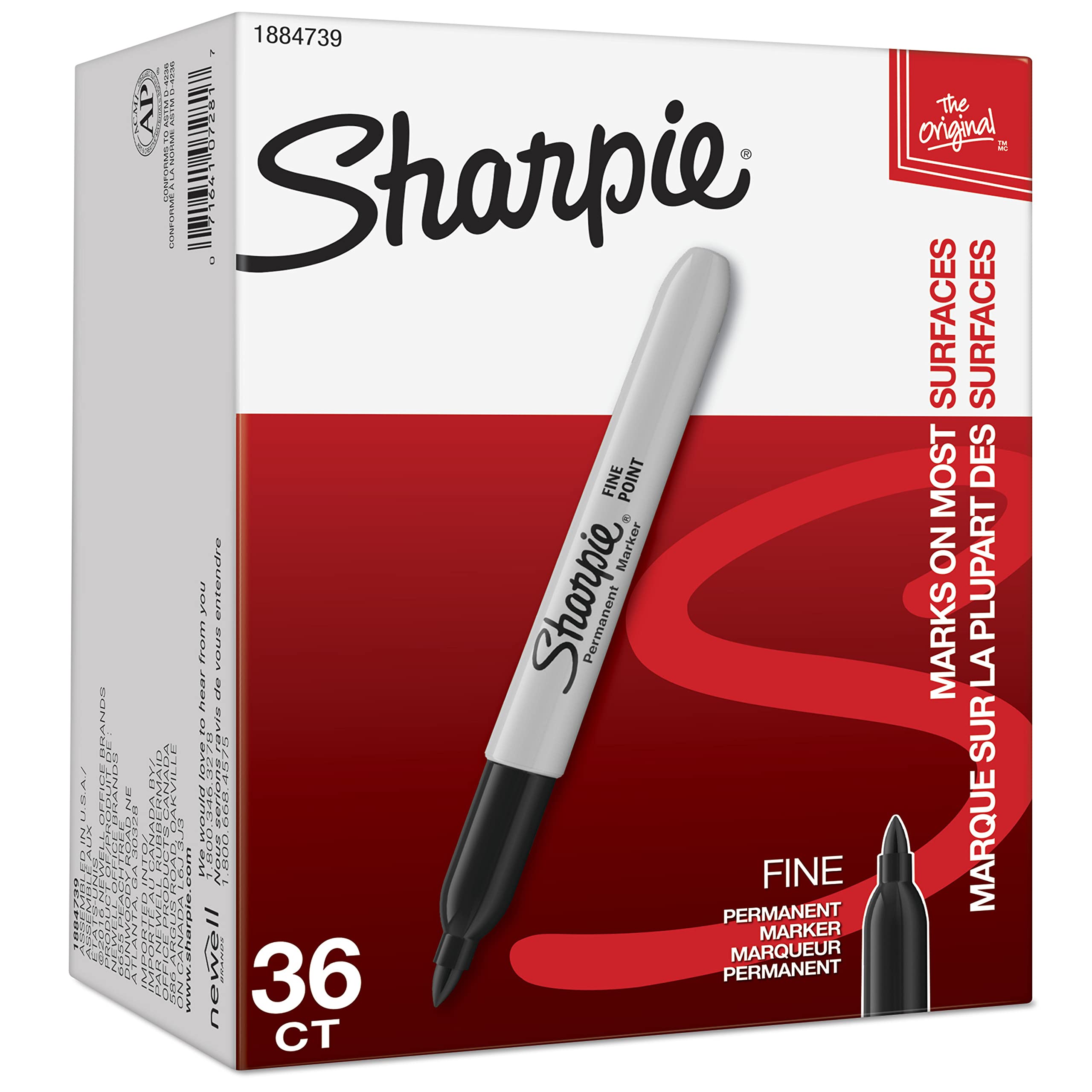 Foto 8 pulgar | Rotuladores Permanentes Sharpie Fine Point Negros, 36 Unidades - Venta Internacional.