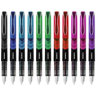 Foto 2 | Pack De 11 Plumas Estilográficas Desechables Zebra Fuente, Punta De 1 Mm - Venta Internacional.