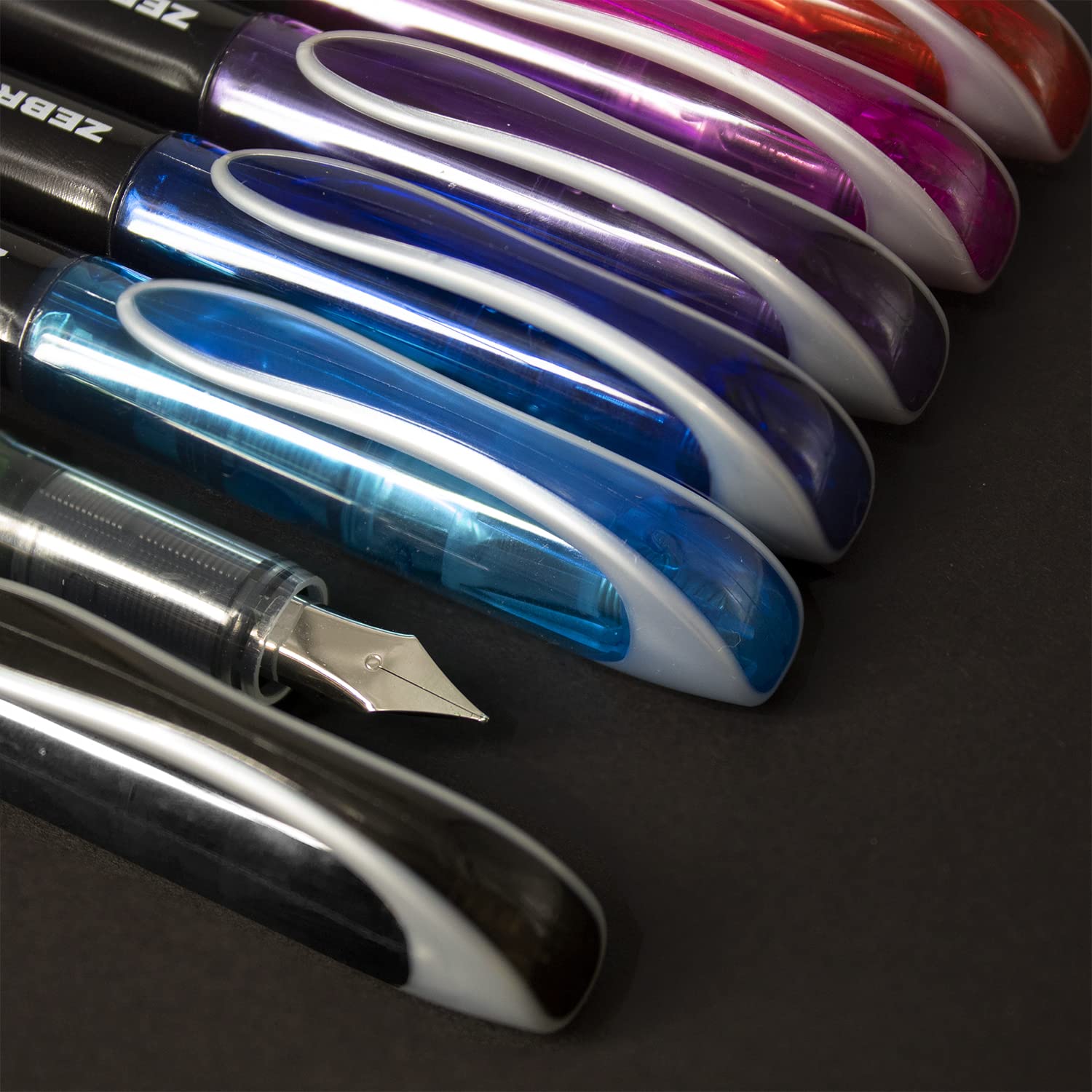 Foto 6 pulgar | Pack De 11 Plumas Estilográficas Desechables Zebra Fuente, Punta De 1 Mm - Venta Internacional.