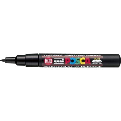 Foto 1 | Marcadores De Pintura Acrílica Posca Pc-1m, Extrafinos, Cónicos, Negros - Venta Internacional.