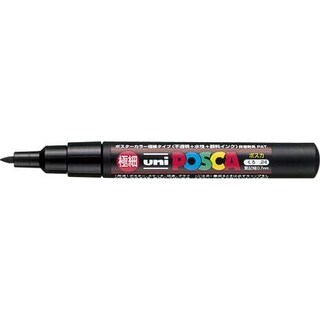 Foto 1 | Marcadores De Pintura Acrílica Posca Pc-1m, Extrafinos, Cónicos, Negros - Venta Internacional.