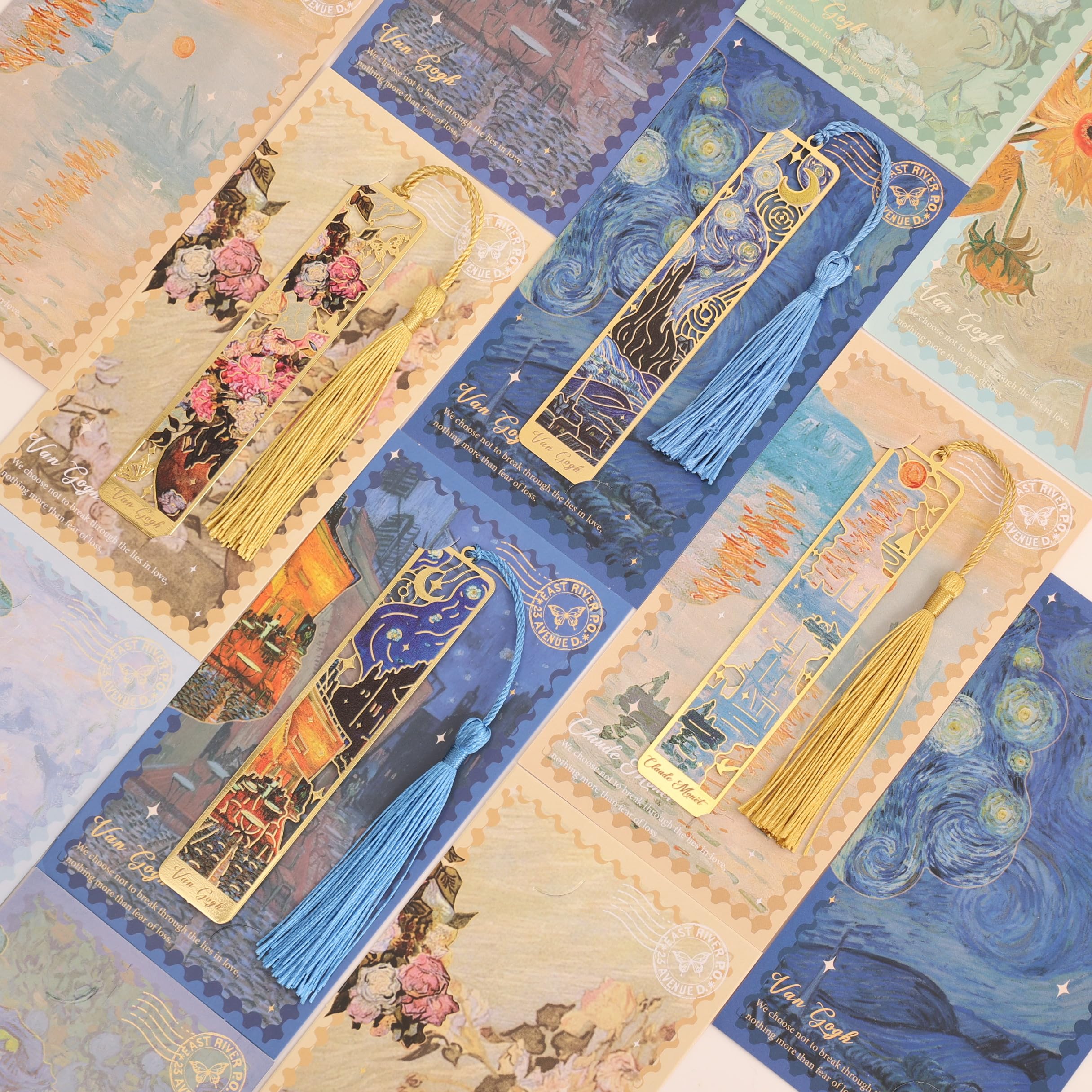 Foto 7 | Marcador Emmoolife, Pintura Al Óleo De Metal De Monet Van Gogh, X4 - Venta Internacional.