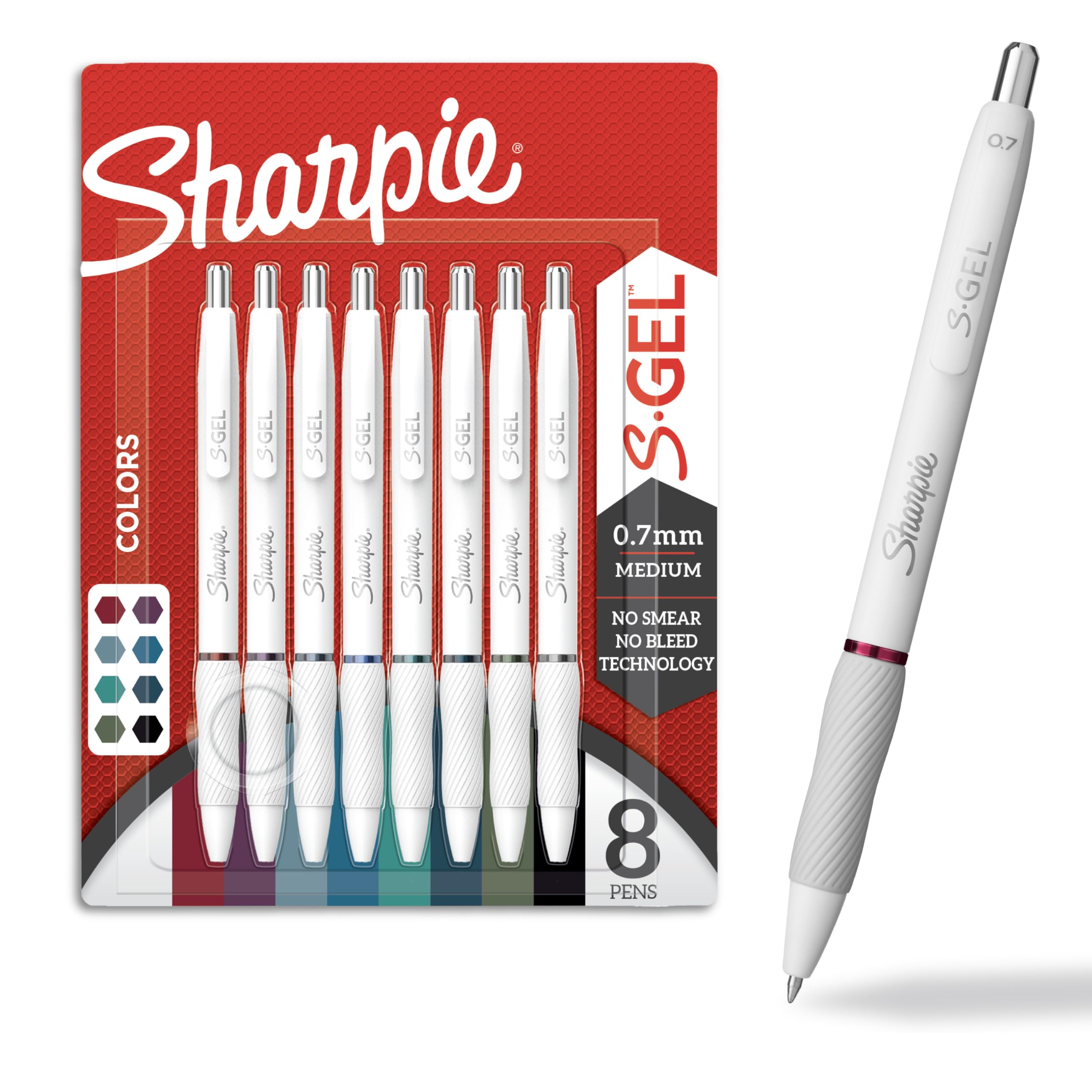 Foto 2 pulgar | Bolígrafos De Gel Sharpie S-gel Fashion Barrel Pearl White 0.7 Mm 8 Unidades - Venta Internacional.