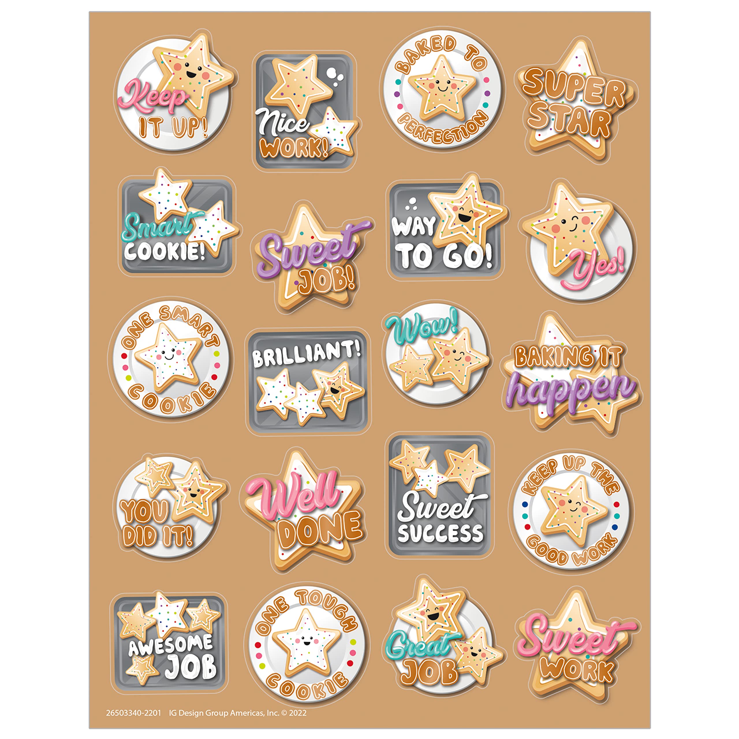 Foto 1 | Pegatinas Eureka Star Cookies Con Aroma A Galletas De Azúcar, 80 Unidades - Venta Internacional.