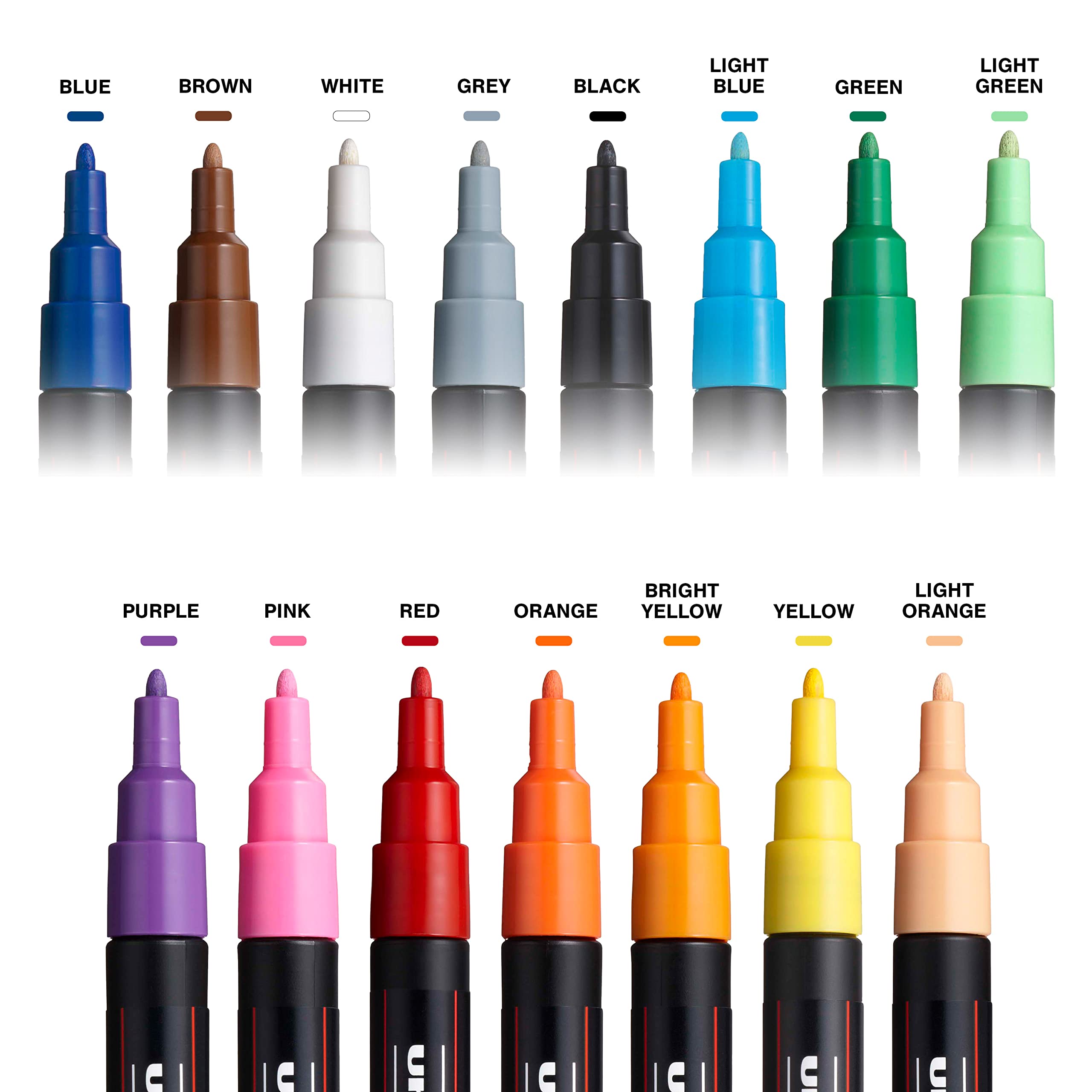 Foto 2 | Juego De 15 Rotuladores Posca, Tamaño Mediano, 5 M, Con Puntas Reversibles - Venta Internacional.