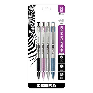Foto 1 | Lápiz Mecánico Zebra Pen M-301 De Acero Inoxidable 0,7 Mm, Paquete De 4 - Venta Internacional.