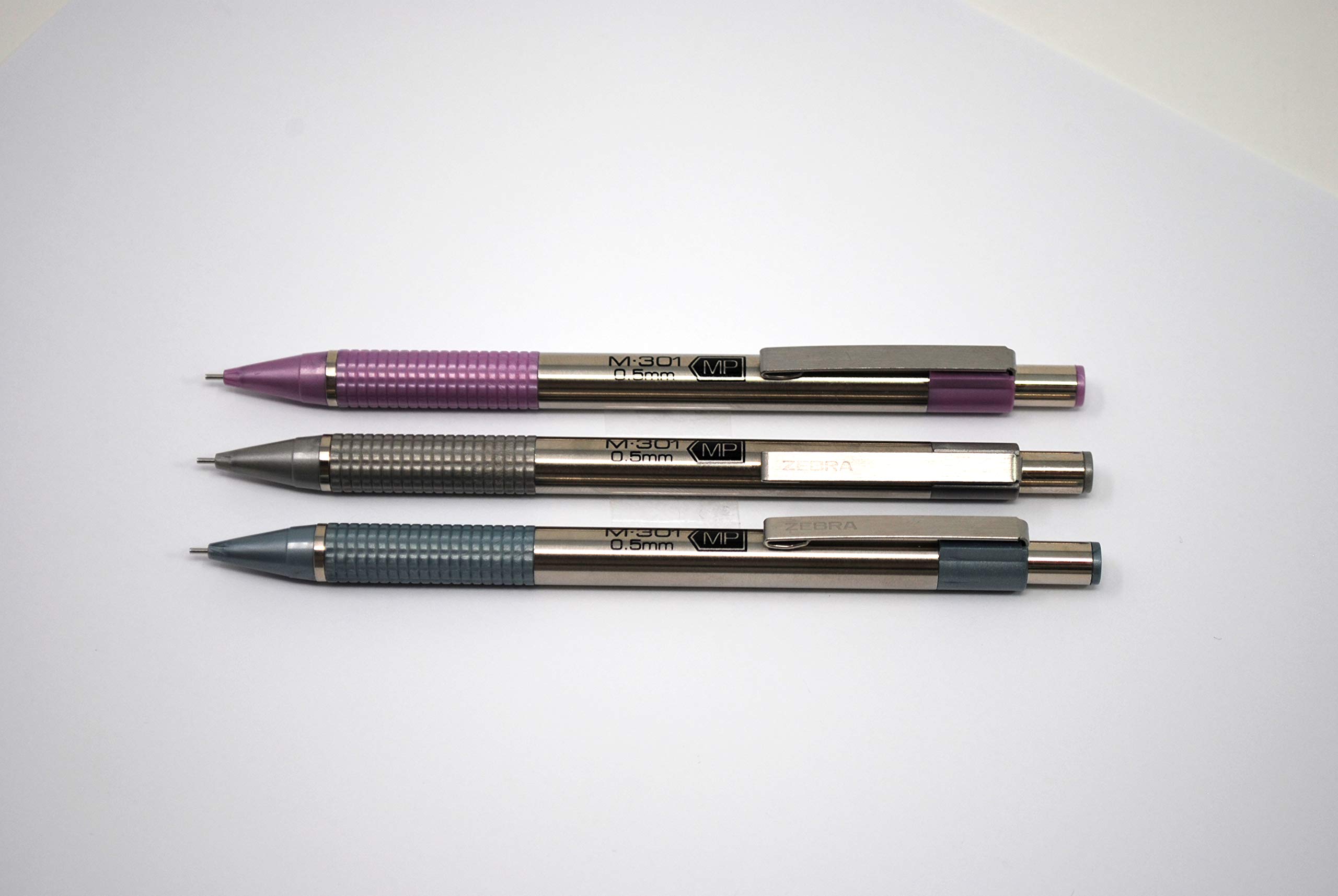 Foto 3 | Lápiz Mecánico Zebra Pen M-301 De Acero Inoxidable 0,7 Mm, Paquete De 4 - Venta Internacional.