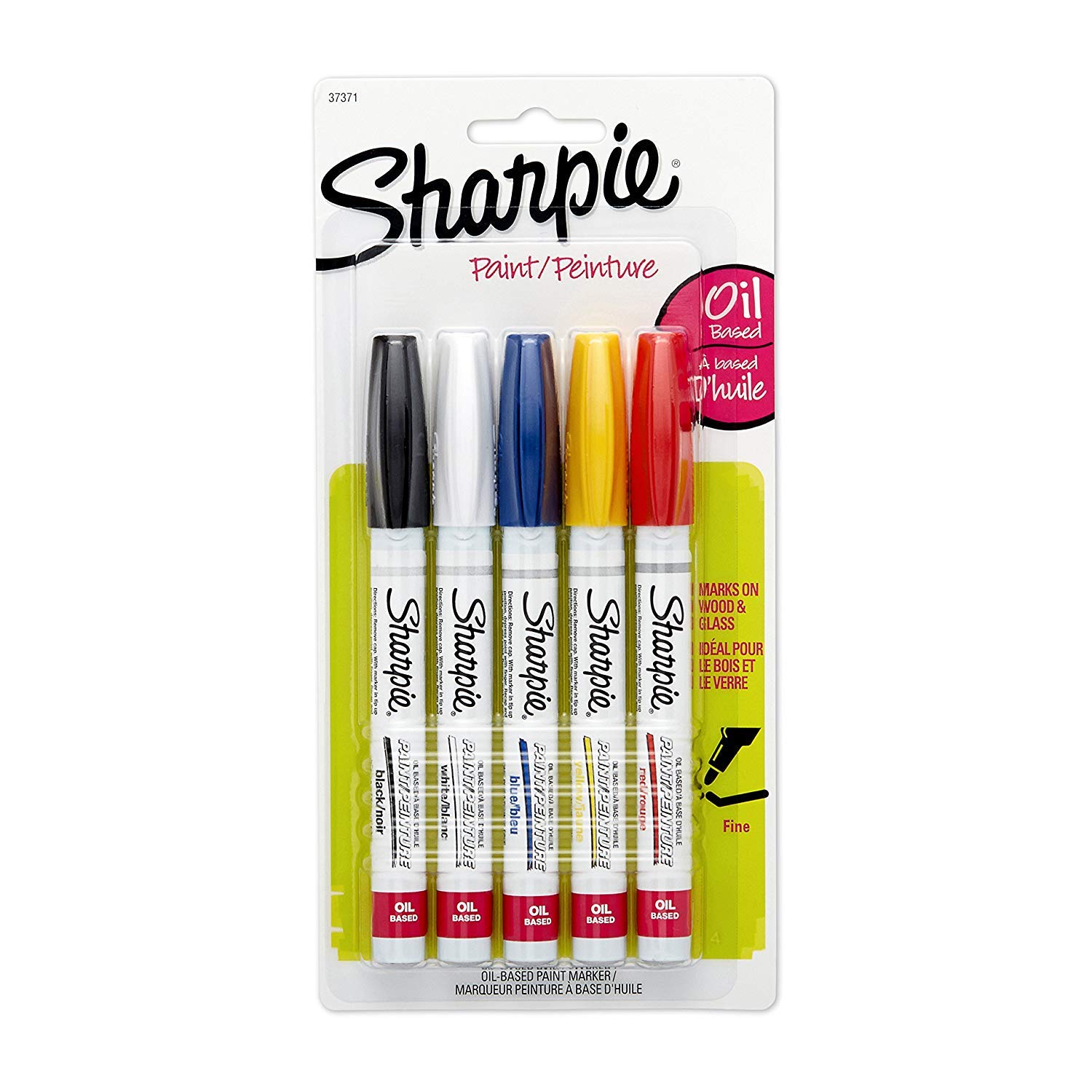 Foto 1 | Marcadores De Pintura Sharpie, Con Base De Aceite, Punta Fina, Juego De 5 Colores - Venta Internacional.