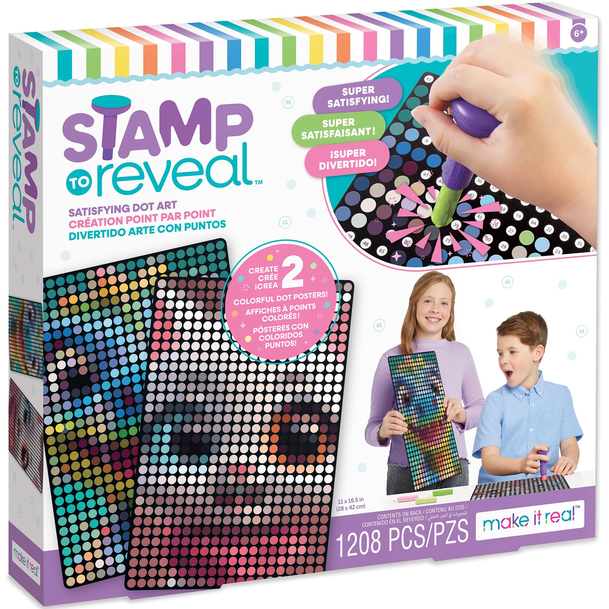 Foto 1 | Kit De Manualidades Con Sello Make It Real Para Revelar 2 Personajes De Más De 6 Años - Venta Internacional.