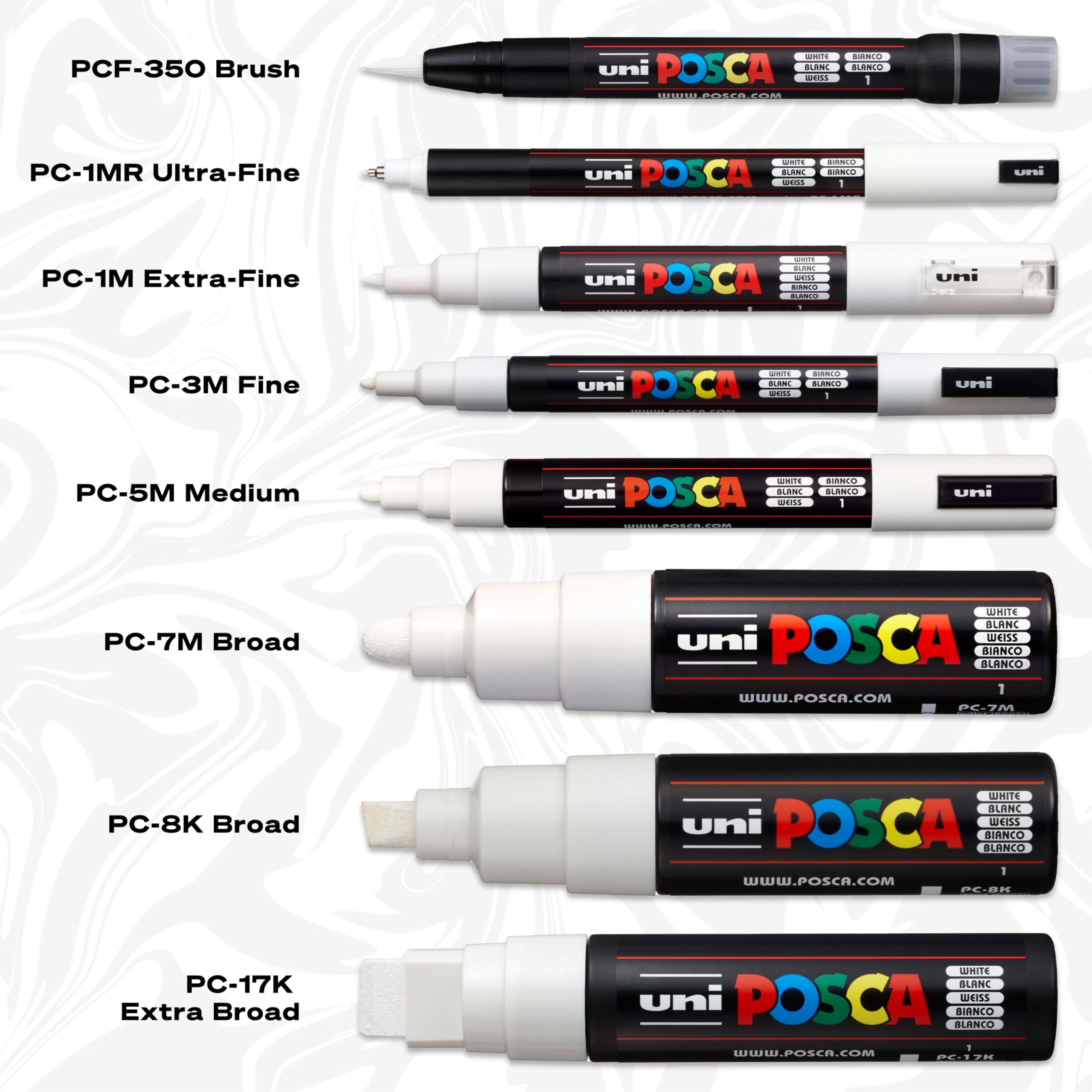 Foto 4 | Marcadores De Pintura Posca 5m, Tamaño Mediano, Con Puntas Reversibles, Juego De 8 Piezas - Venta Internacional.