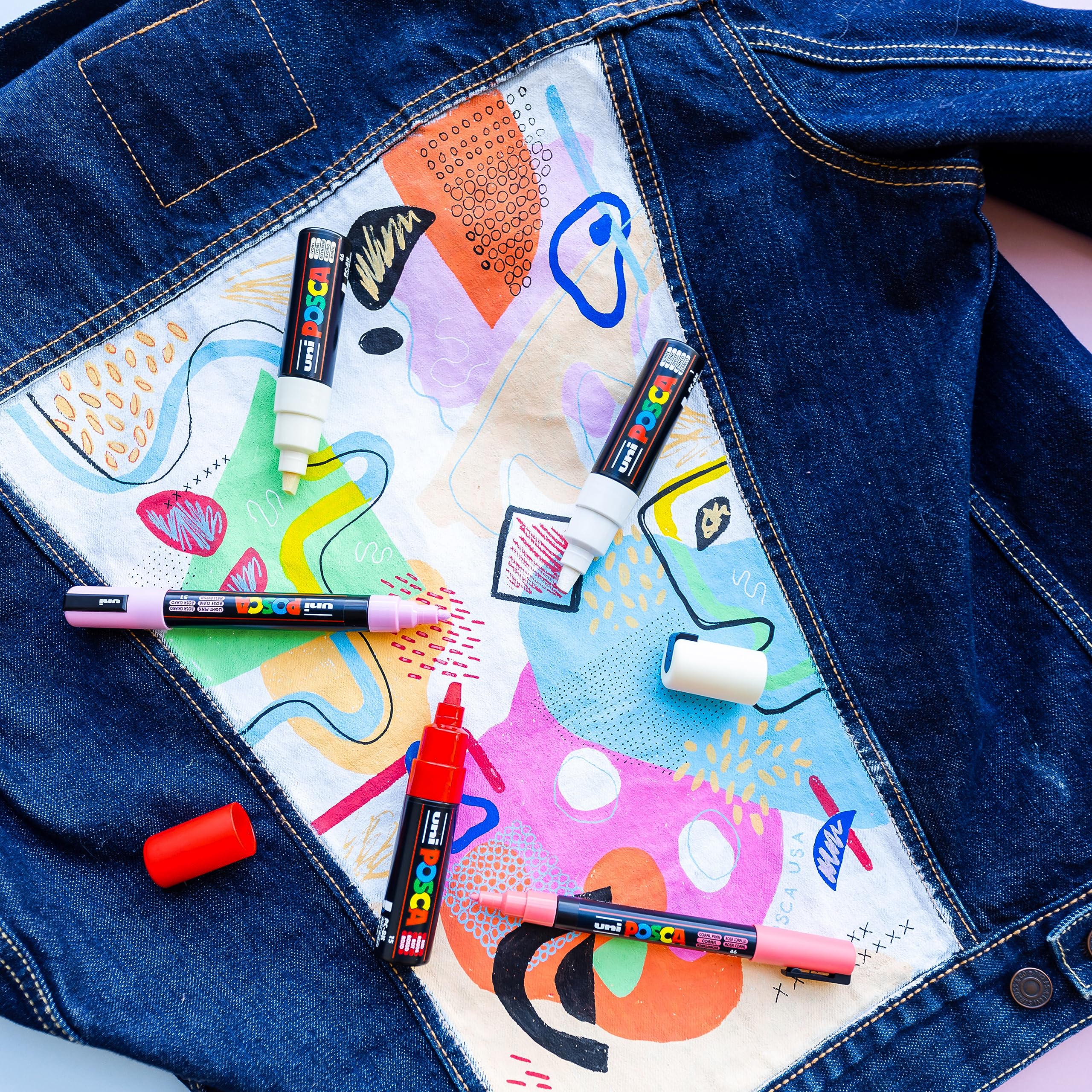 Foto 6 | Marcadores De Pintura Posca 5m, Tamaño Mediano, Con Puntas Reversibles, Juego De 8 Piezas - Venta Internacional.