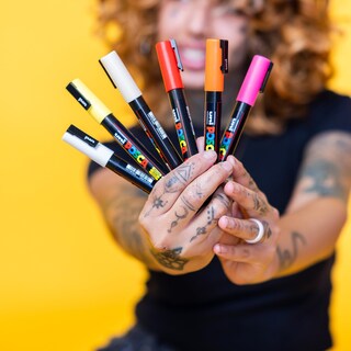 Foto 7 | Marcadores De Pintura Posca 5m, Tamaño Mediano, Con Puntas Reversibles, Juego De 8 Piezas - Venta Internacional.