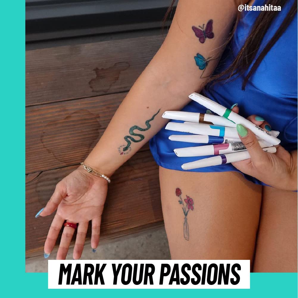 Foto 5 | Marcadores Temporales Para Tatuajes Bic Bodymark Precision, 8 Unidades - Venta Internacional.