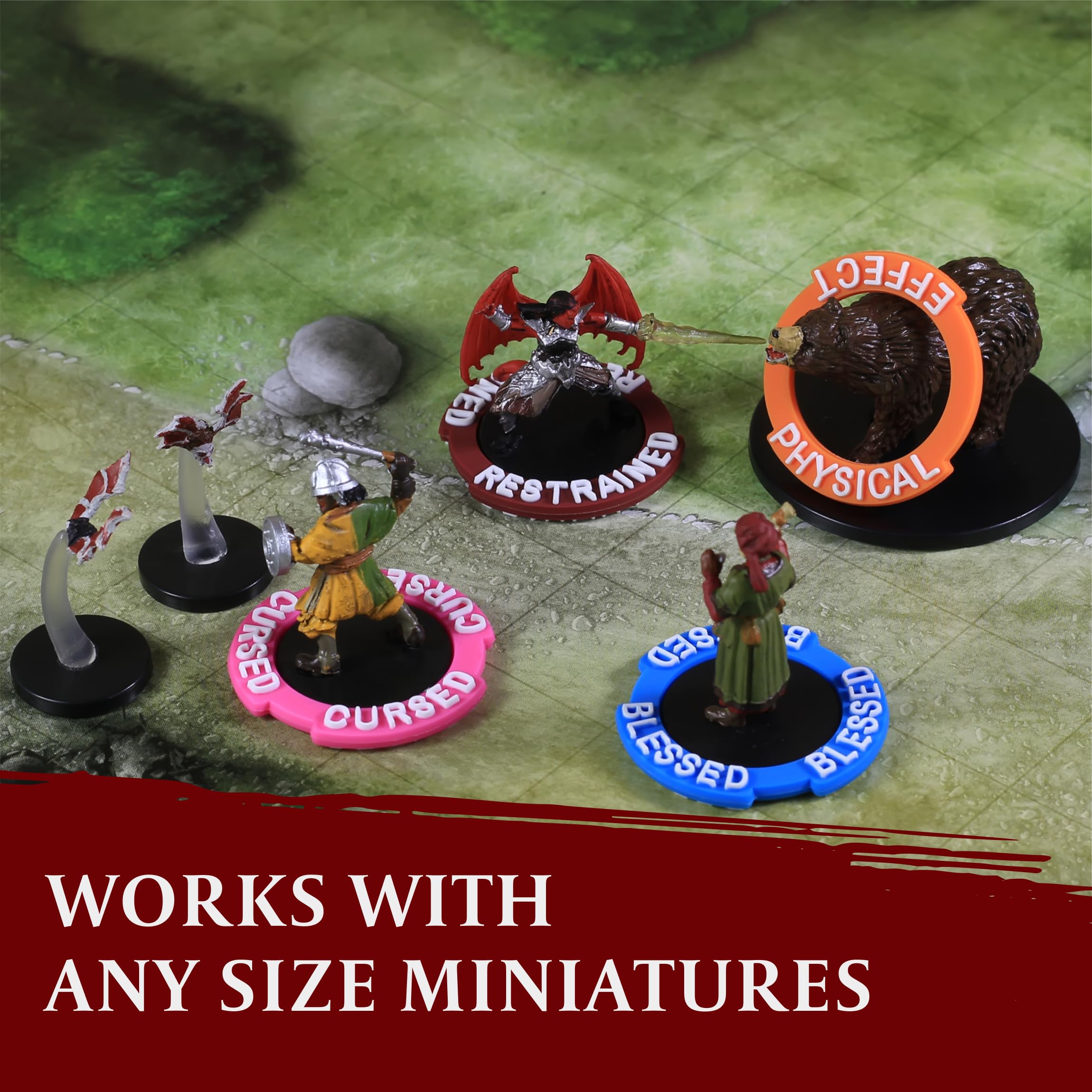 Foto 4 | Marcadores De Estado Dnd Miniatures, 96 Anillos Para Rpg Dnd Pathfinder - Venta Internacional.
