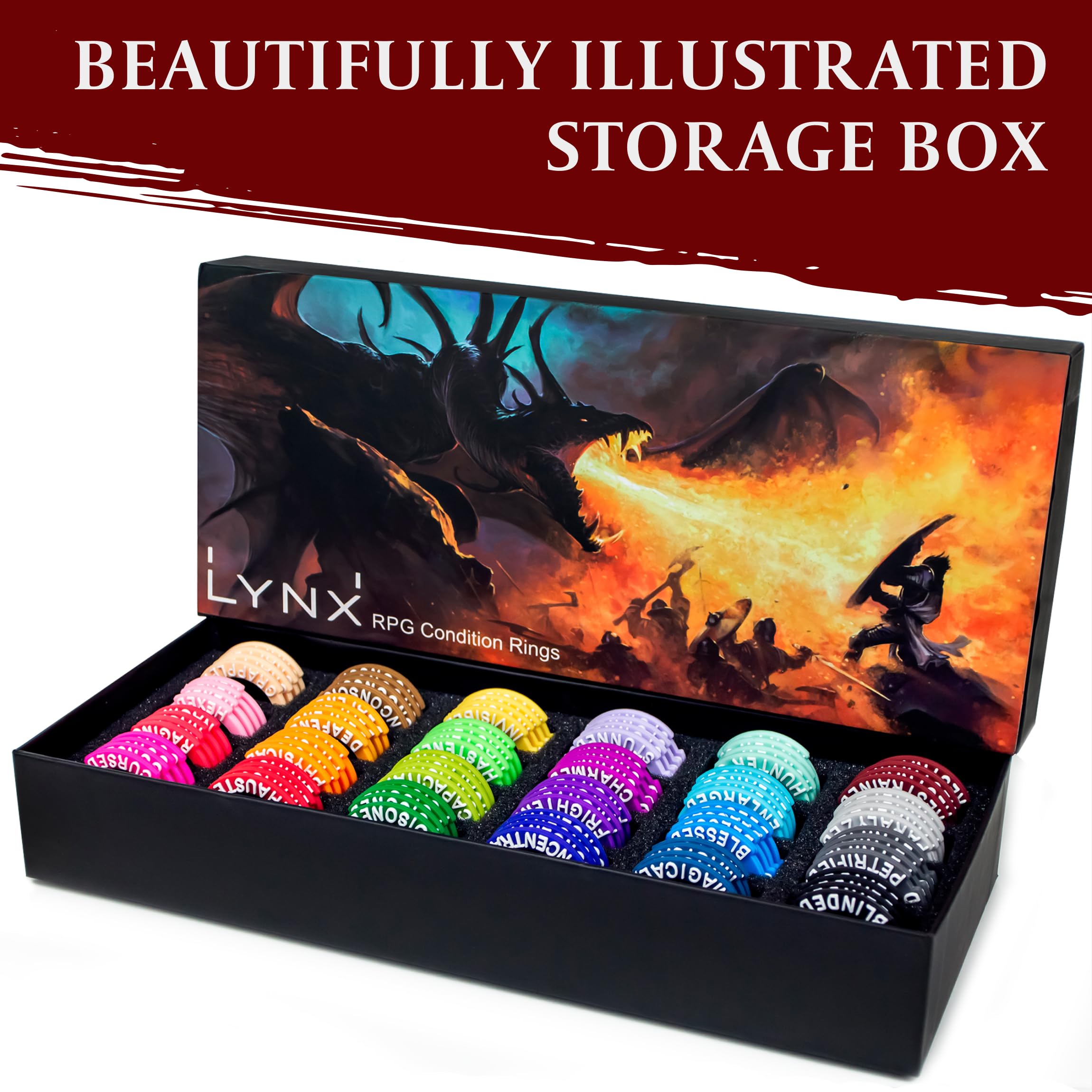 Foto 6 | Marcadores De Estado Dnd Miniatures, 96 Anillos Para Rpg Dnd Pathfinder - Venta Internacional.