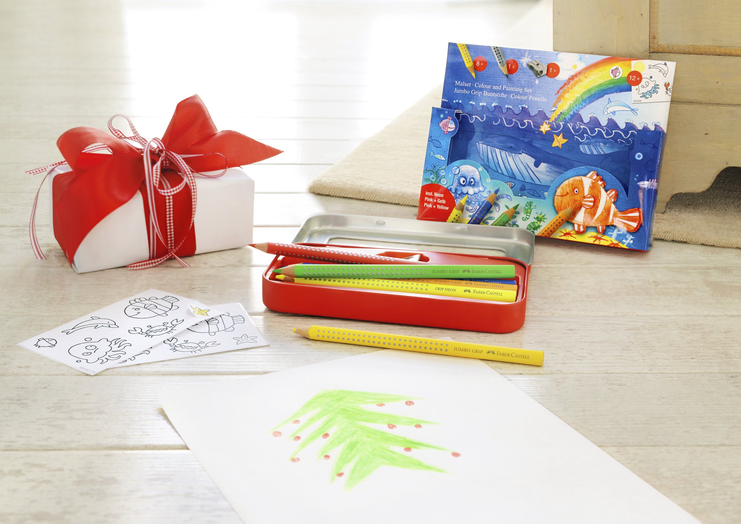 Foto 5 pulgar | Lápices Para Colorear Faber-castell Jumbo Grip 8 Colores - Venta Internacional.