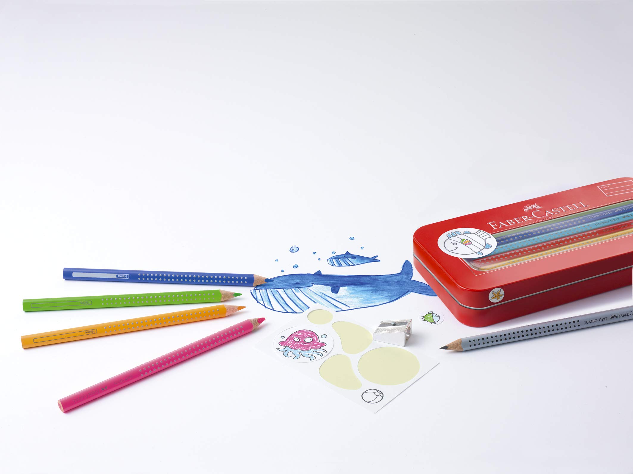 Foto 5 | Lápices Para Colorear Faber-castell Jumbo Grip 8 Colores - Venta Internacional.