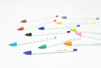 Foto 4 | Rotulador Zebra Pen Click Art Retráctil Fino De 0,6 Mm, Paquete De 12 - Venta Internacional.