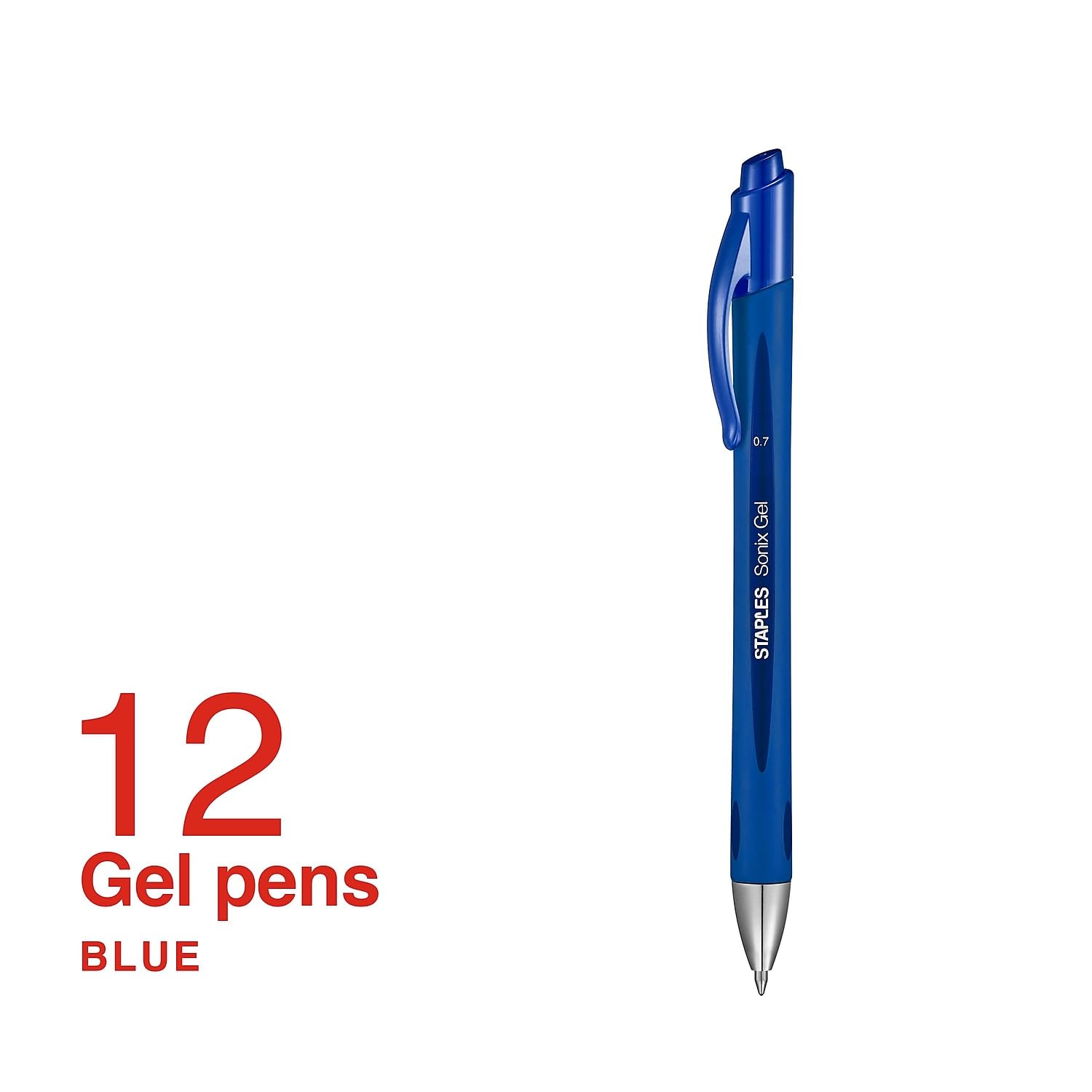 Foto 3 pulgar | Bolígrafos De Tinta En Gel Staples Sonix, Retráctiles, Tamaño Mediano, Azul - Venta Internacional.