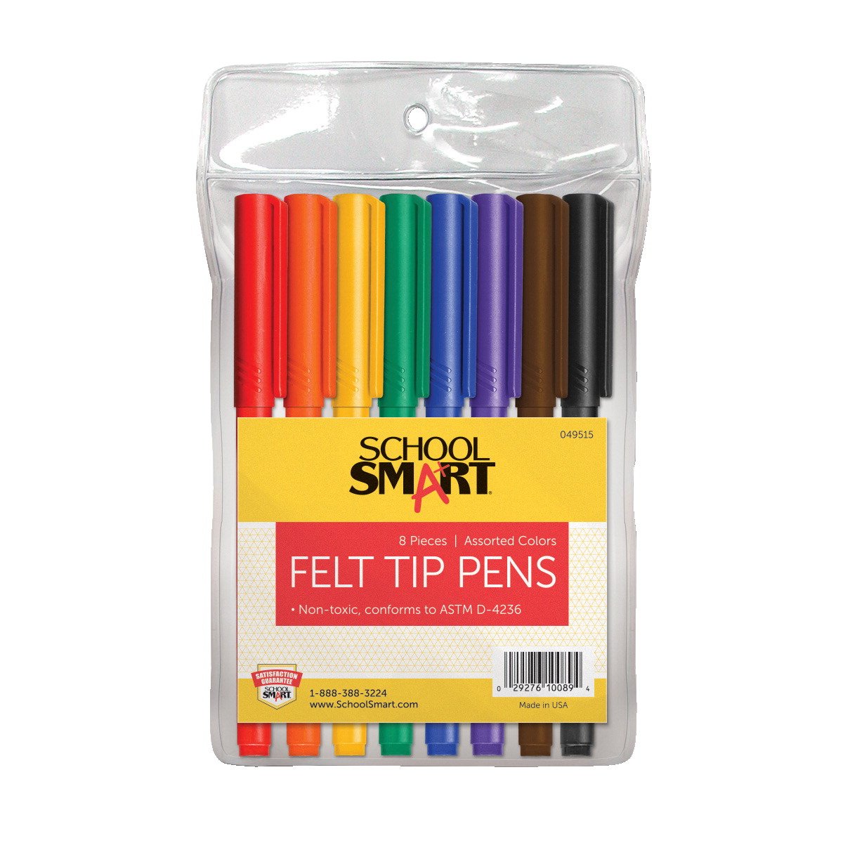 Foto 2 pulgar | Rotuladores School Smart Con Punta Fina, Varios Colores, 8 Unidades - Venta Internacional.