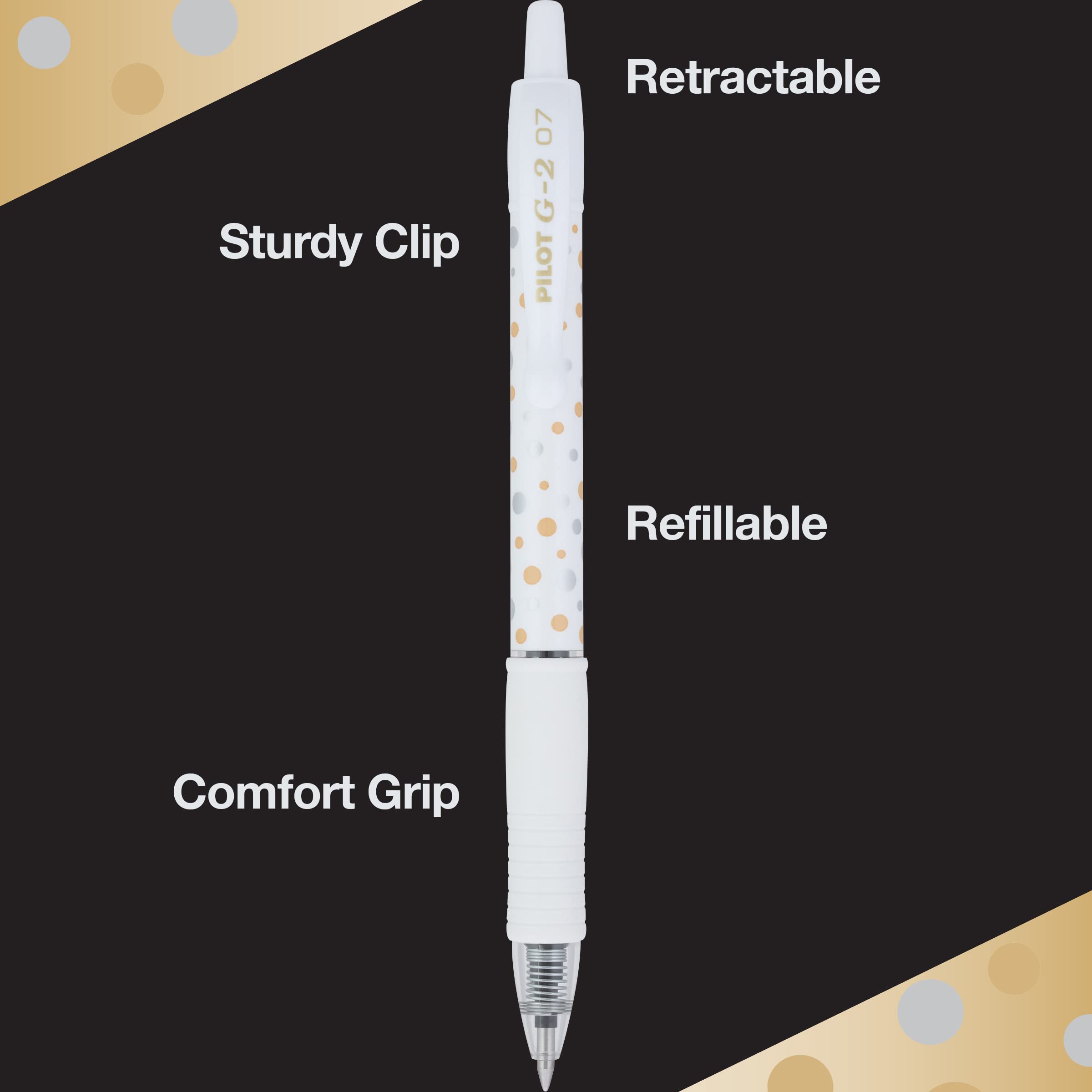 Foto 4 | Bolígrafos De Gel Pilot G2 Premium De Punta Fina De 0,7 Mm, Paquete De 5 - Venta Internacional.