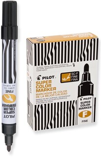 Foto 1 | Rotuladores Permanentes Pilot Super Color Black Fine, Paquete De 12 - Venta Internacional.