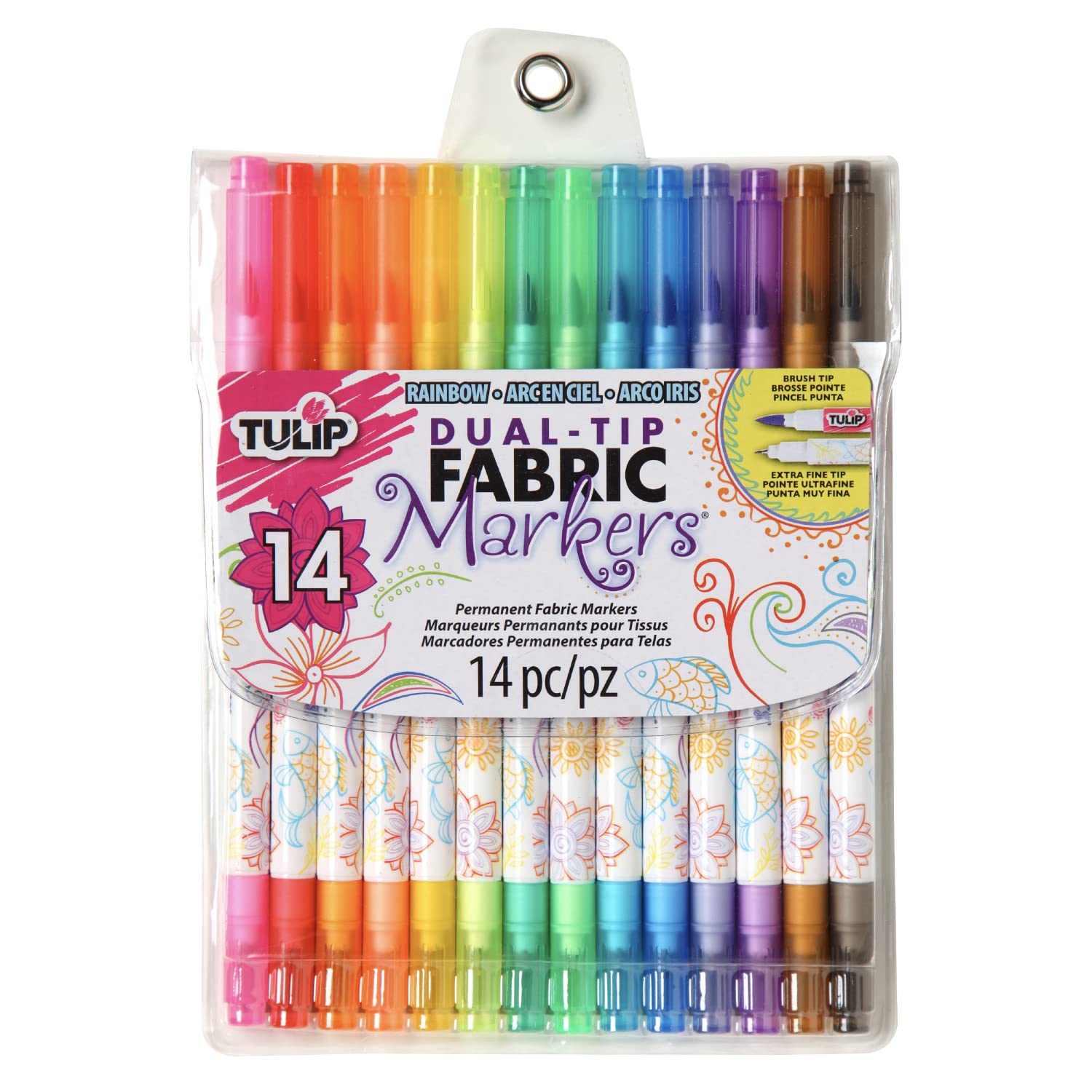 Foto 1 | Marcadores De Tela Tulip Dual Tip, Paquete De 14 Unidades, Para Telas Blancas - Venta Internacional.