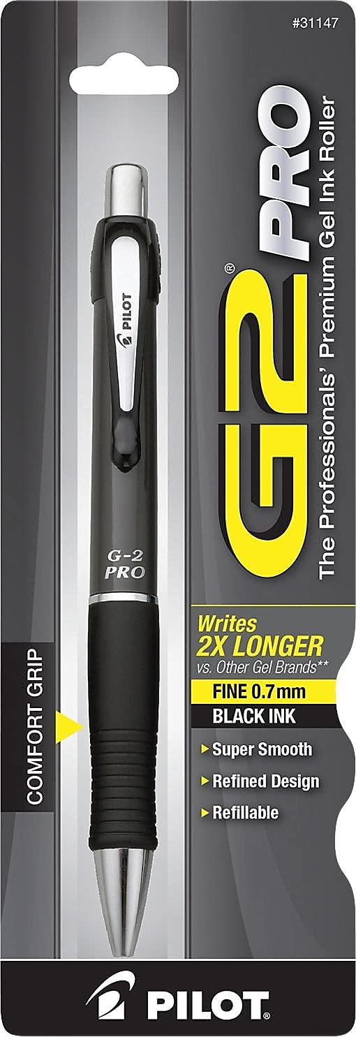 Foto 3 | Bolígrafo De Gel Pilot G2 Premium Fine Point 0.7 Mm Negro - Venta Internacional.