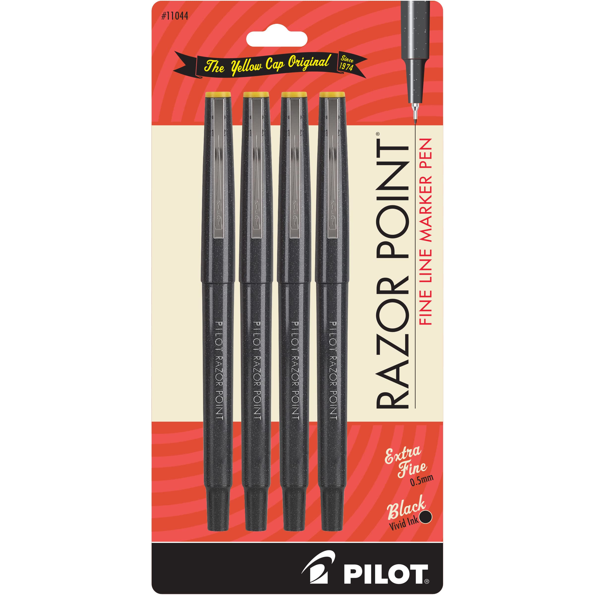 Foto 2 pulgar | Rotulador De Líneas Finas Pen Pilot Razor Point, 0,3 Mm, Paquete De 4 - Venta Internacional.