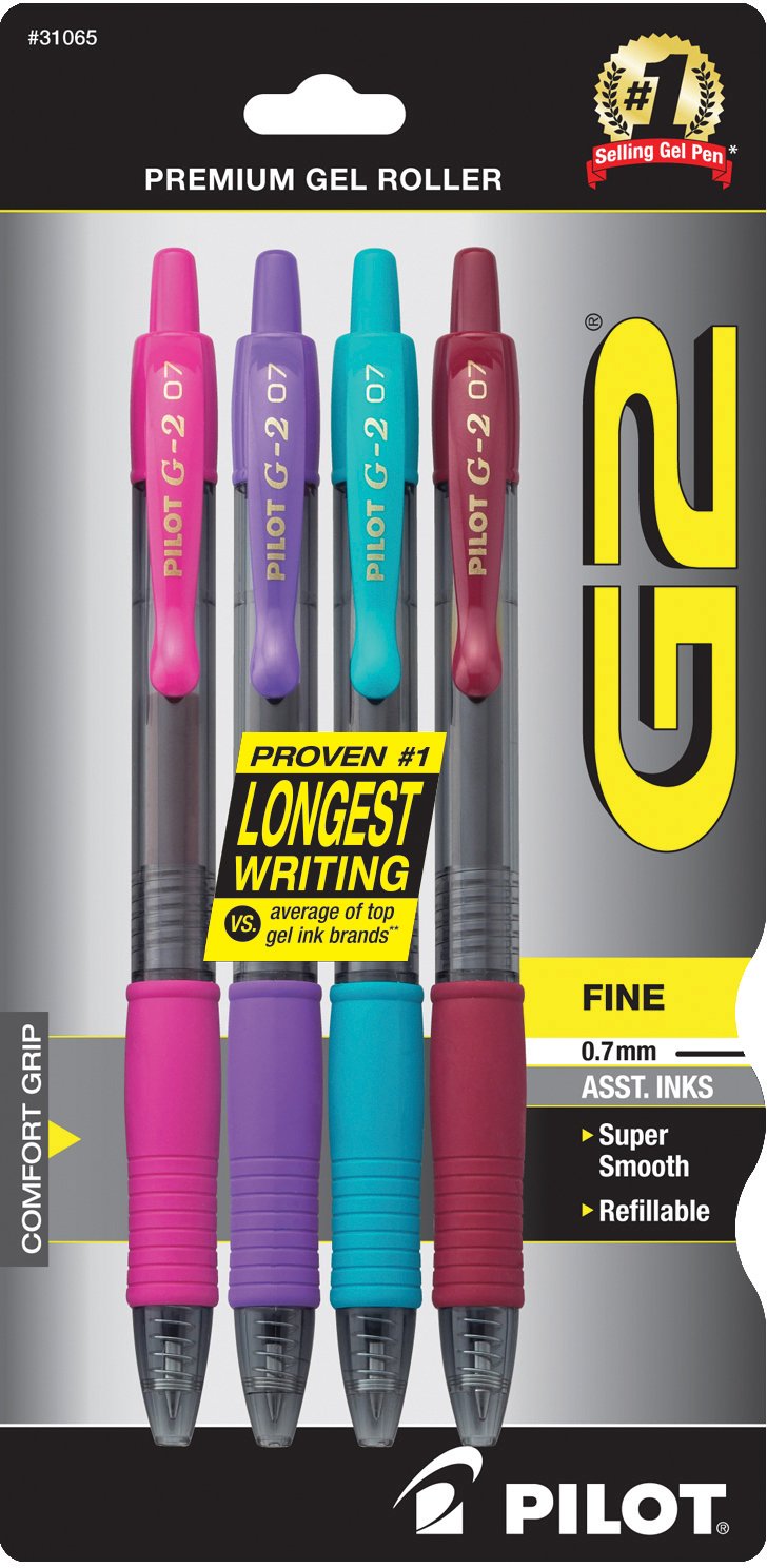 Foto 2 pulgar | Bolígrafos De Gel Pilot G2 Premium De Punta Fina De 0,7 Mm, Paquete De 4 - Venta Internacional.