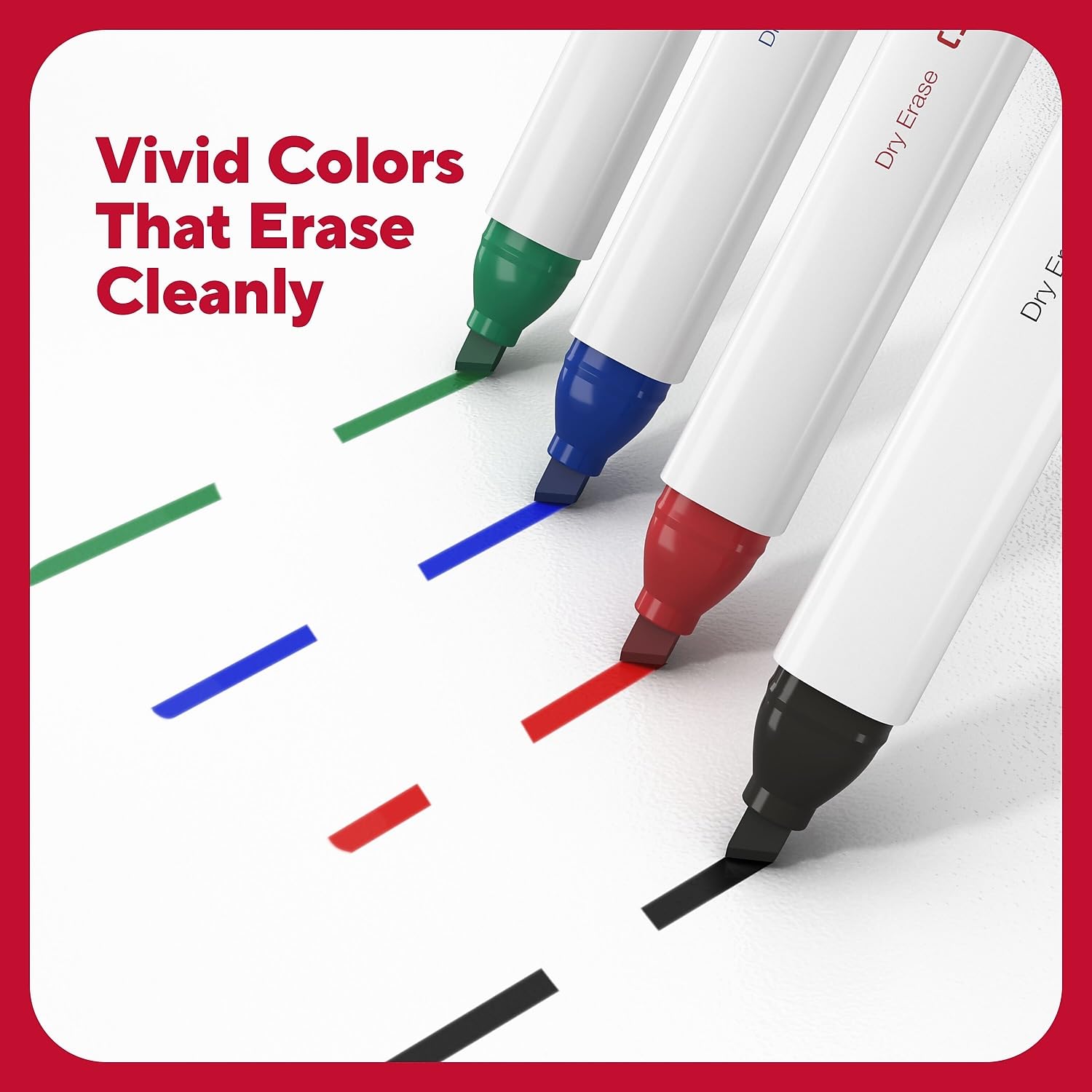 Foto 5 | Rotuladores De Borrado En Seco Staples Tru Red Tank Con Punta Cincelada, 12 Colores - Venta Internacional.