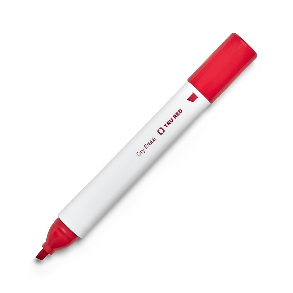 Foto 5 pulgar | Rotuladores De Borrado En Seco Staples Tru Red Tank Con Punta Cincelada, Paquete De 4 Unidades - Venta Internacional.