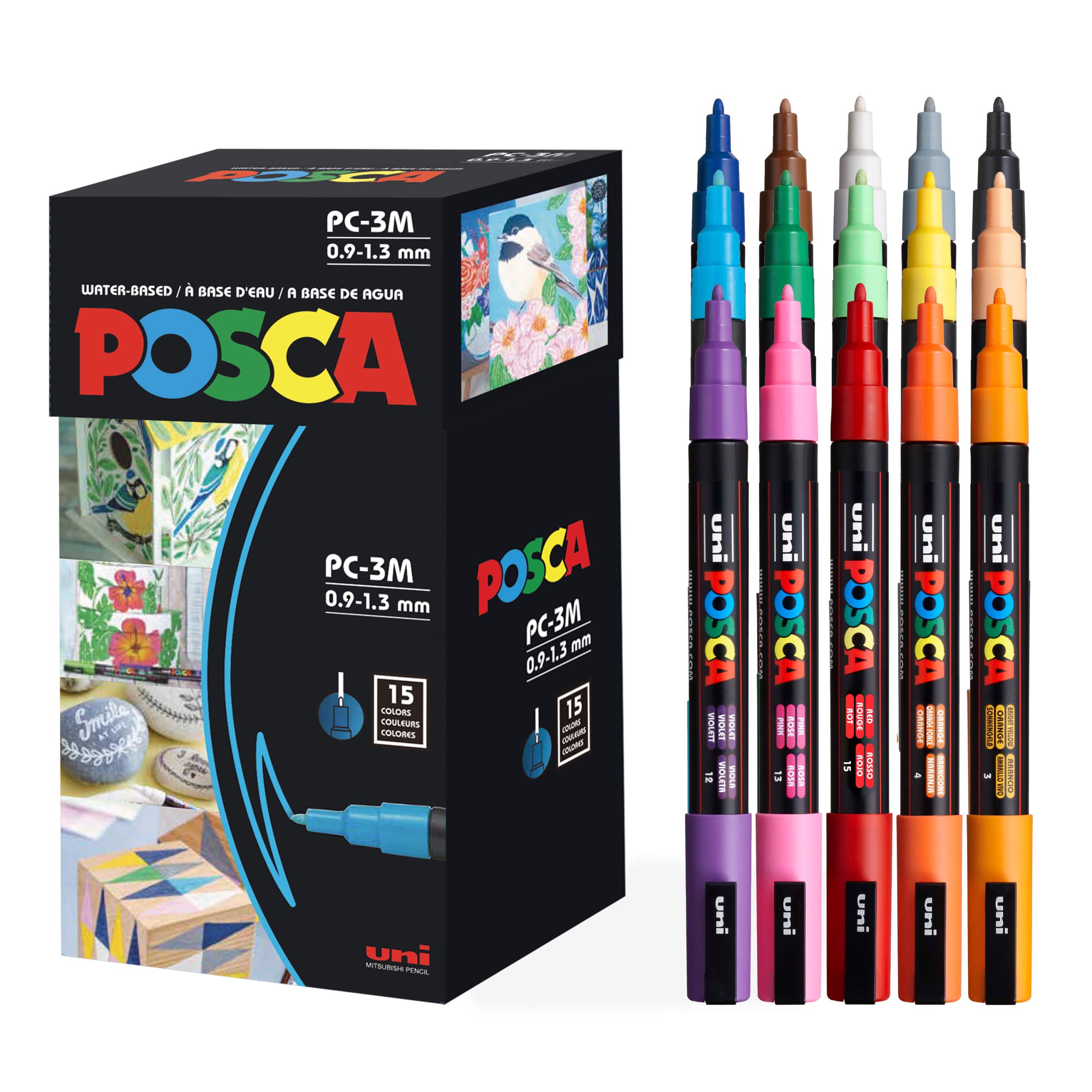Foto 2 pulgar | Paint Markers Posca, Juego De 15 Rotuladores Acrílicos Finos De 3 M - Venta Internacional.